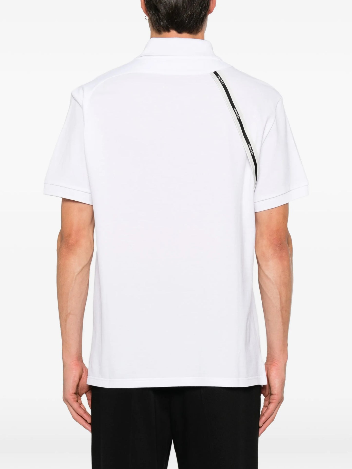 harness-detail polo shirt