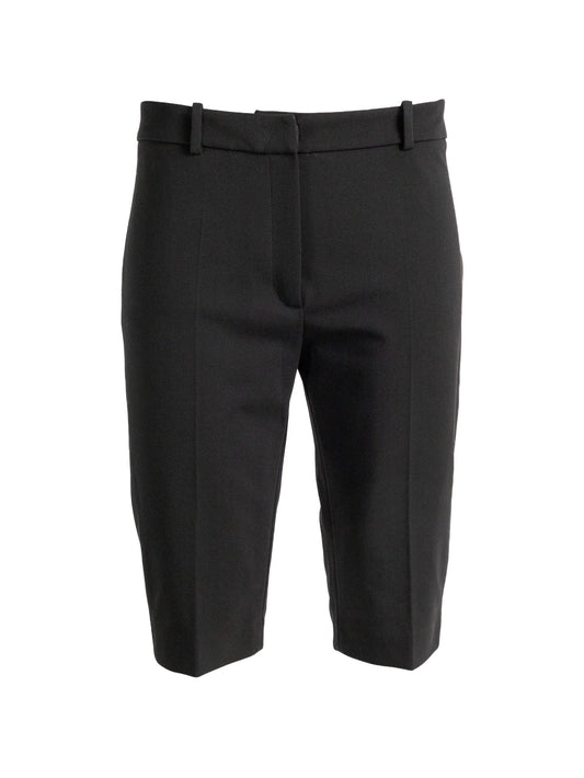 pressed-crease cropped trousers