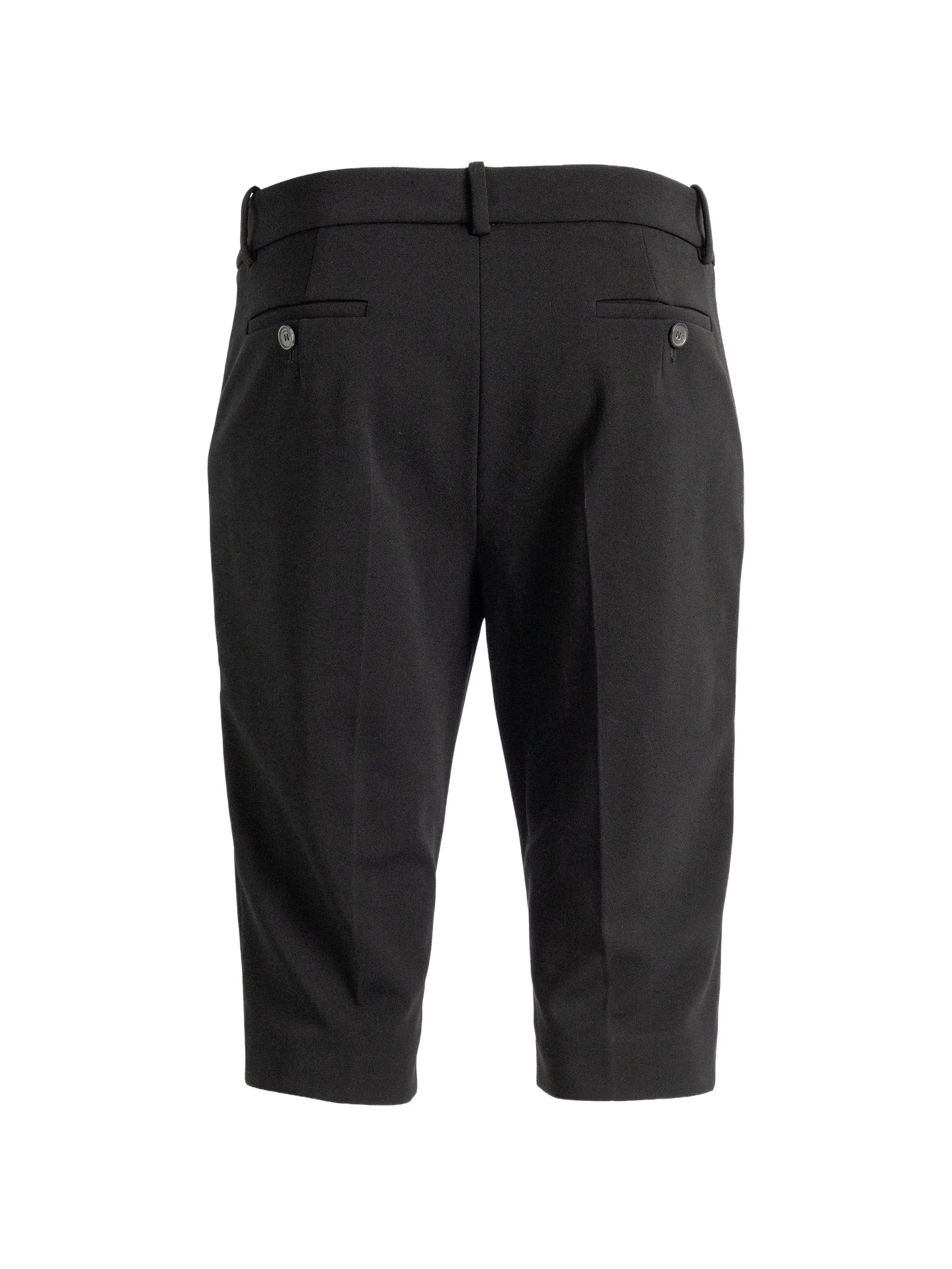 pressed-crease cropped trousers