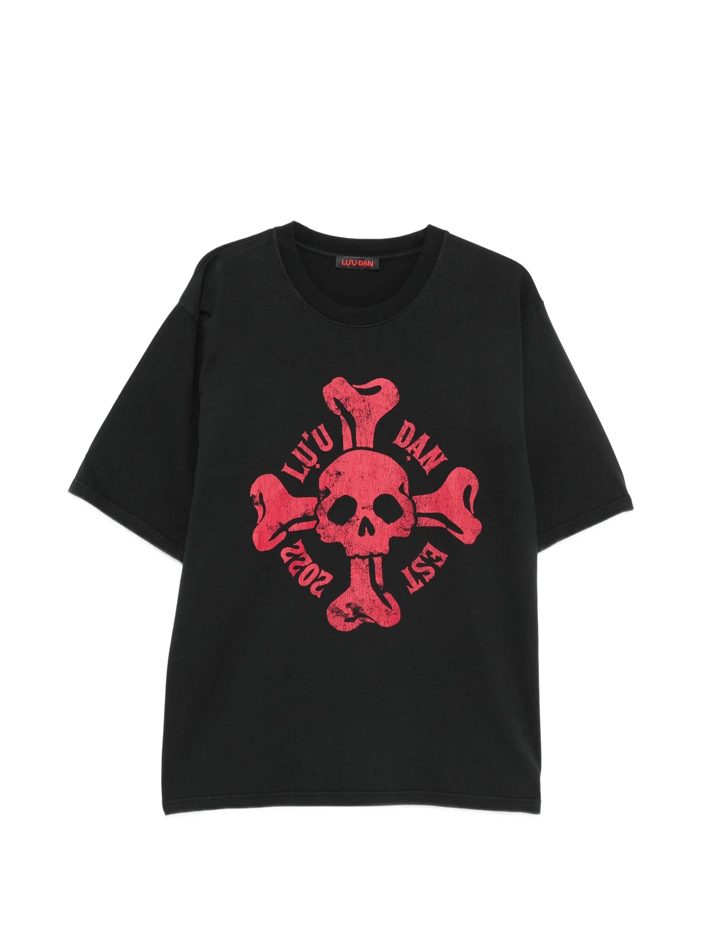 skull-print T-shirt