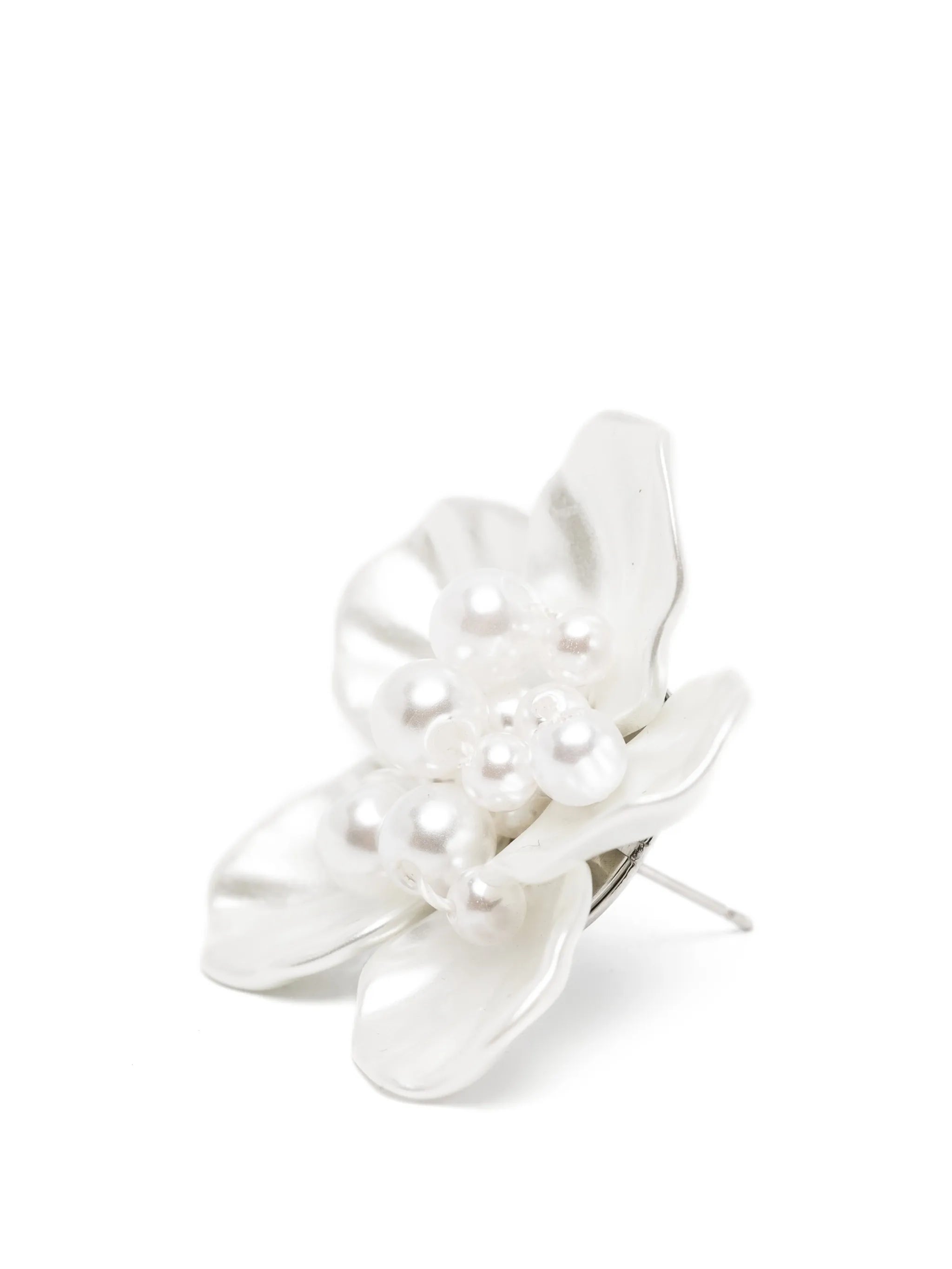 pearl flower earrings