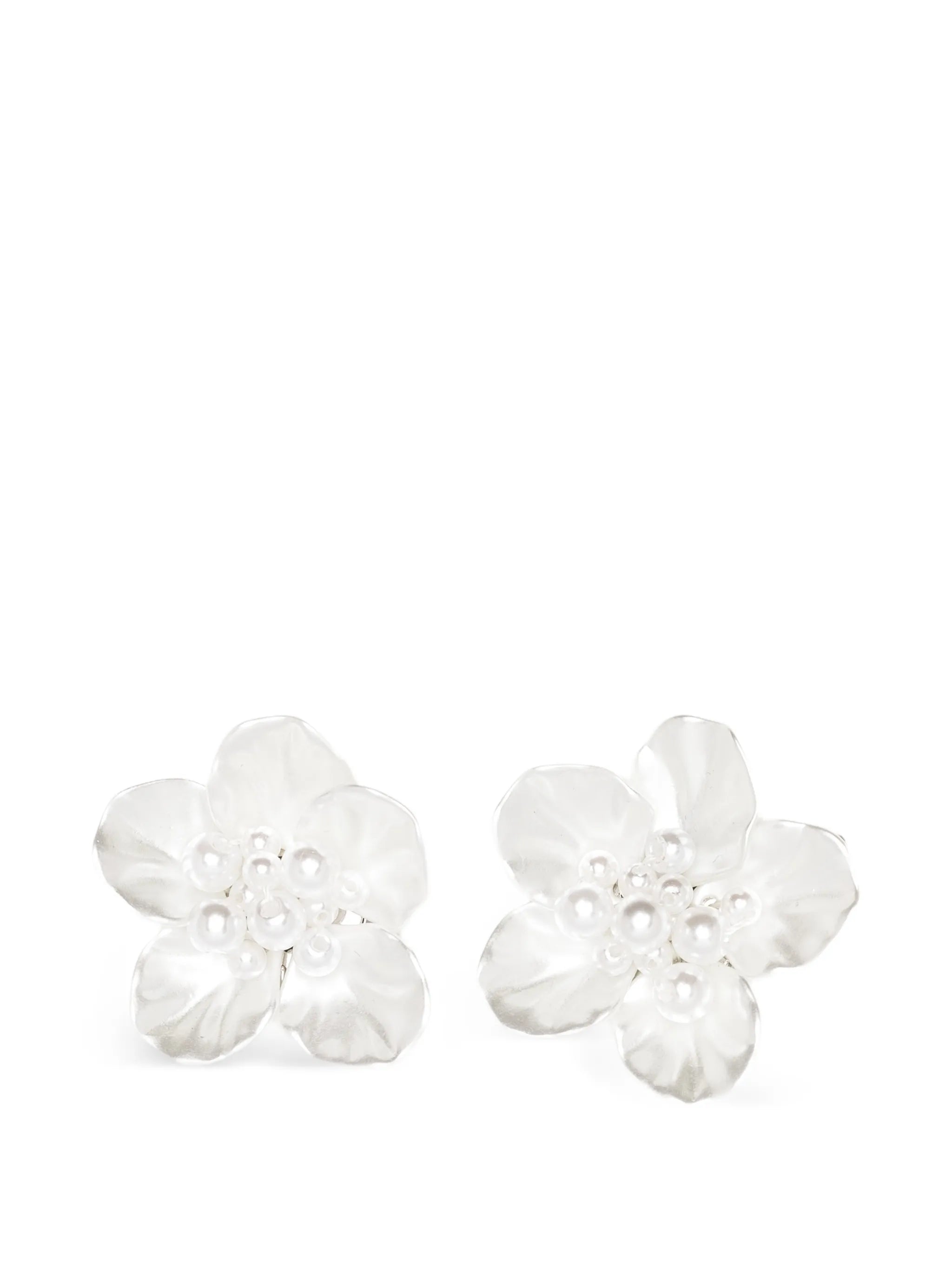 pearl flower earrings