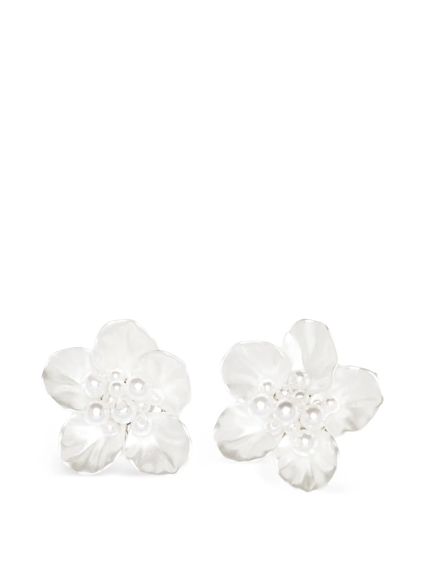pearl flower earrings