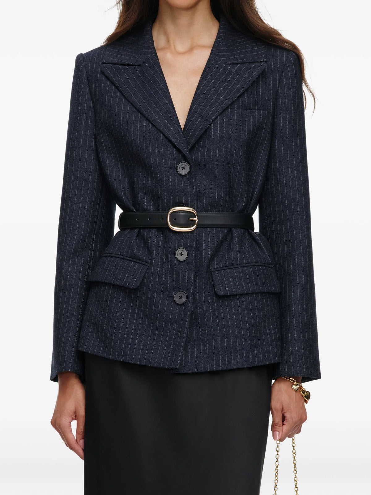 tailored blazer satin midi dress