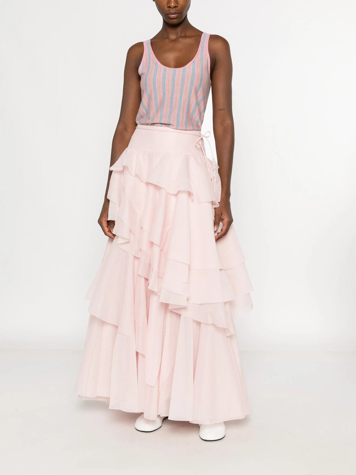 Villa ruffled maxi skirt