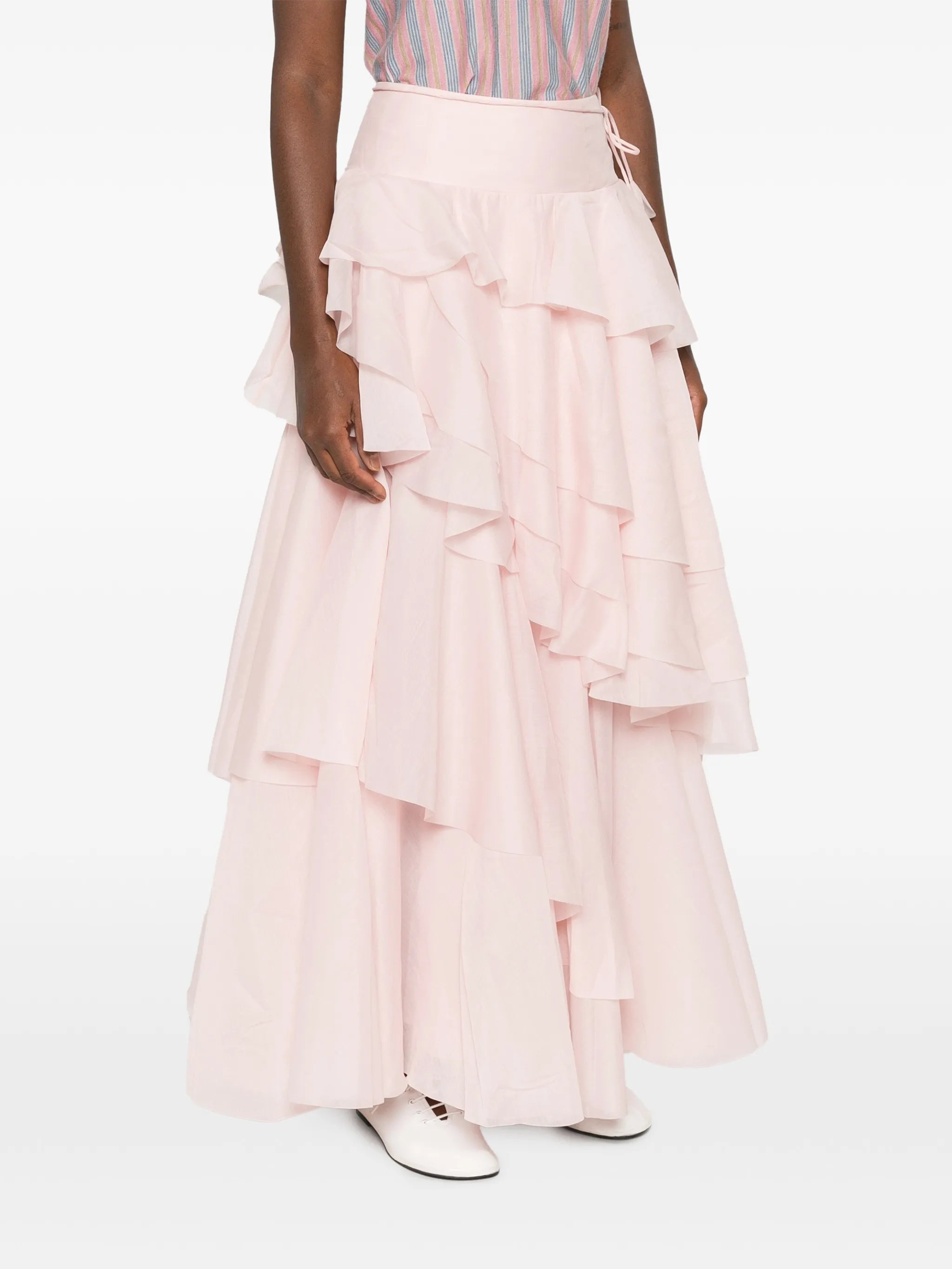 Villa ruffled maxi skirt