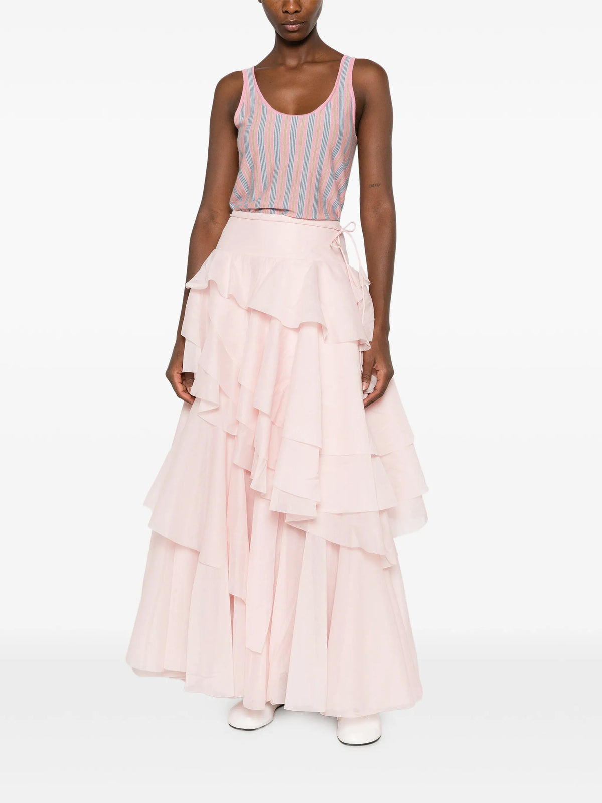 Villa ruffled maxi skirt