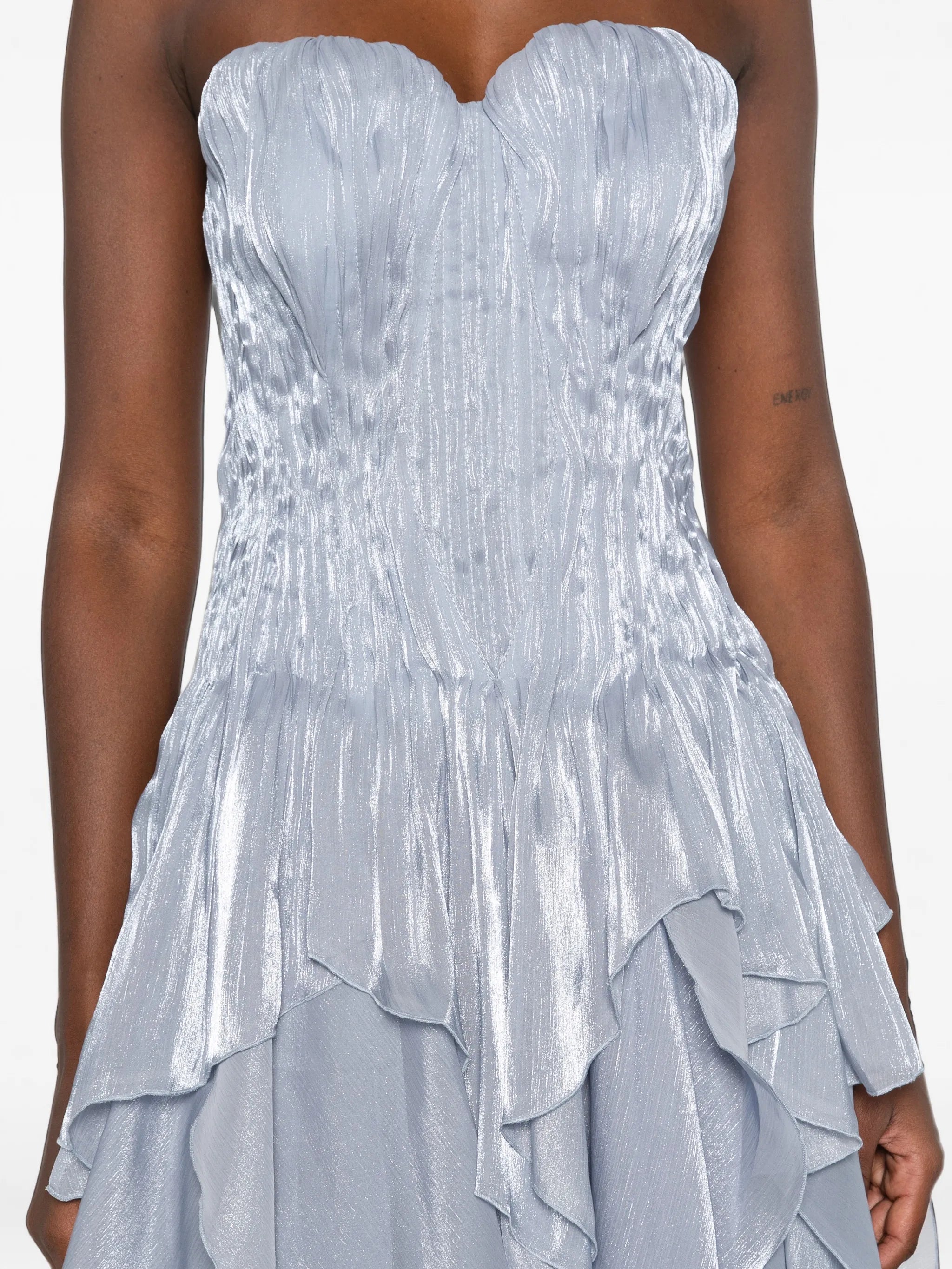 Gleam ruffled gown