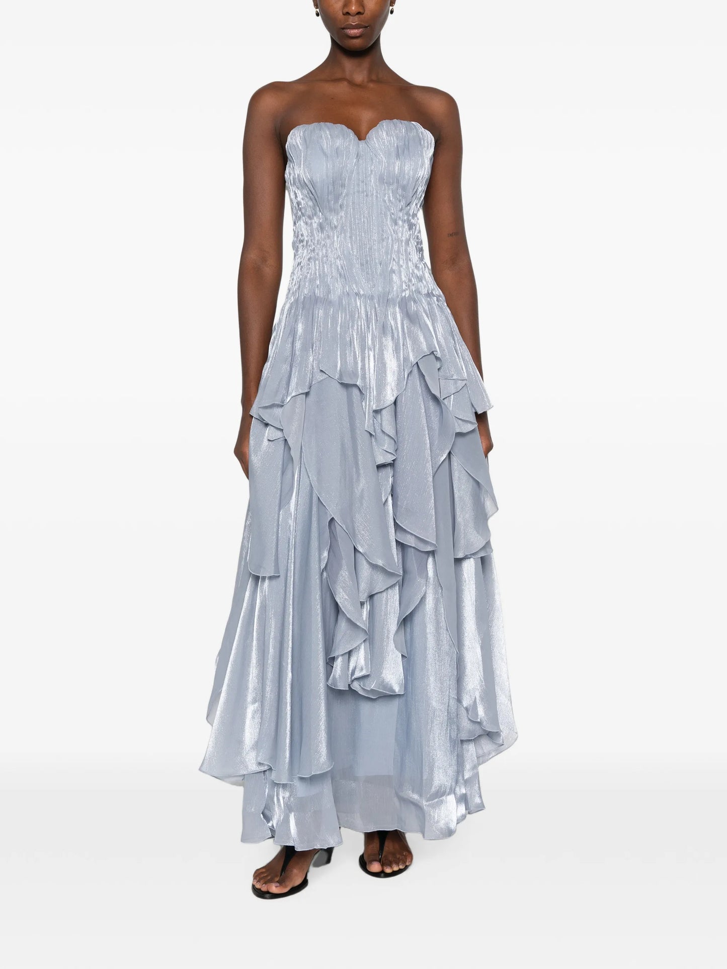 Gleam ruffled gown