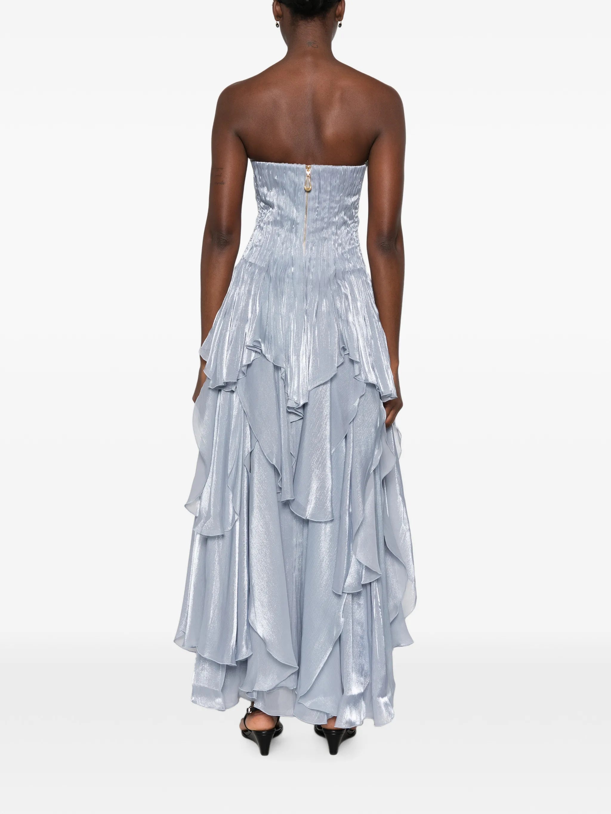 Gleam ruffled gown