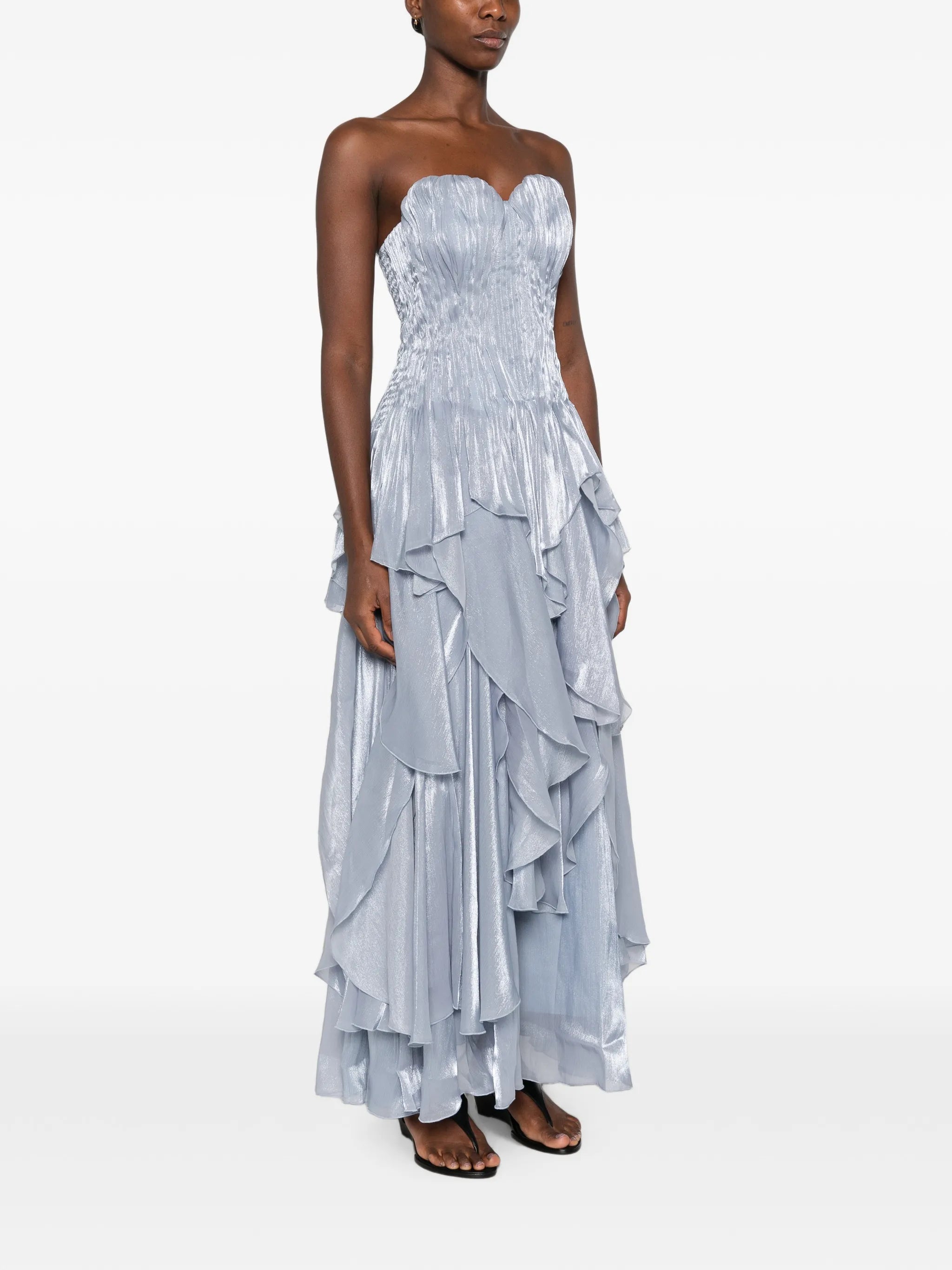 Gleam ruffled gown