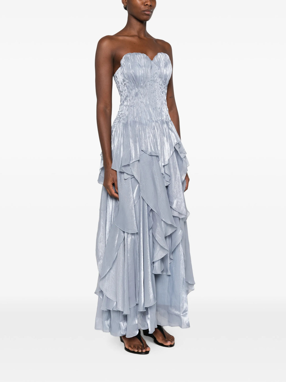 Gleam ruffled gown