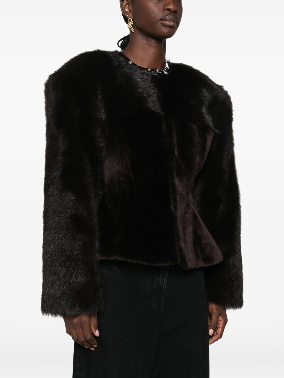 long-sleeved peplum jacket