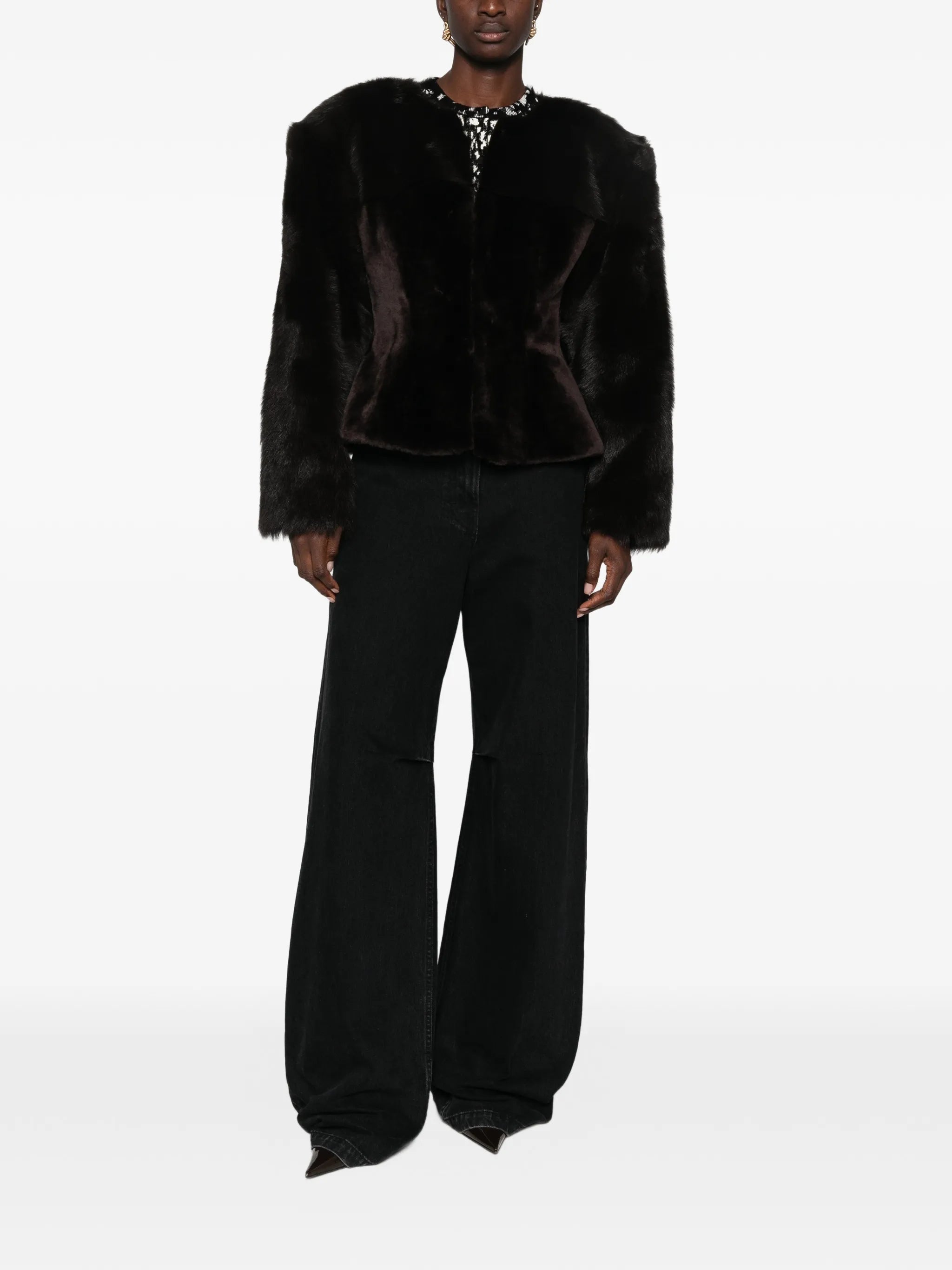 long-sleeved peplum jacket