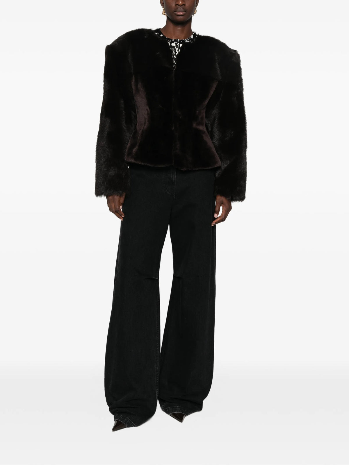 long-sleeved peplum jacket