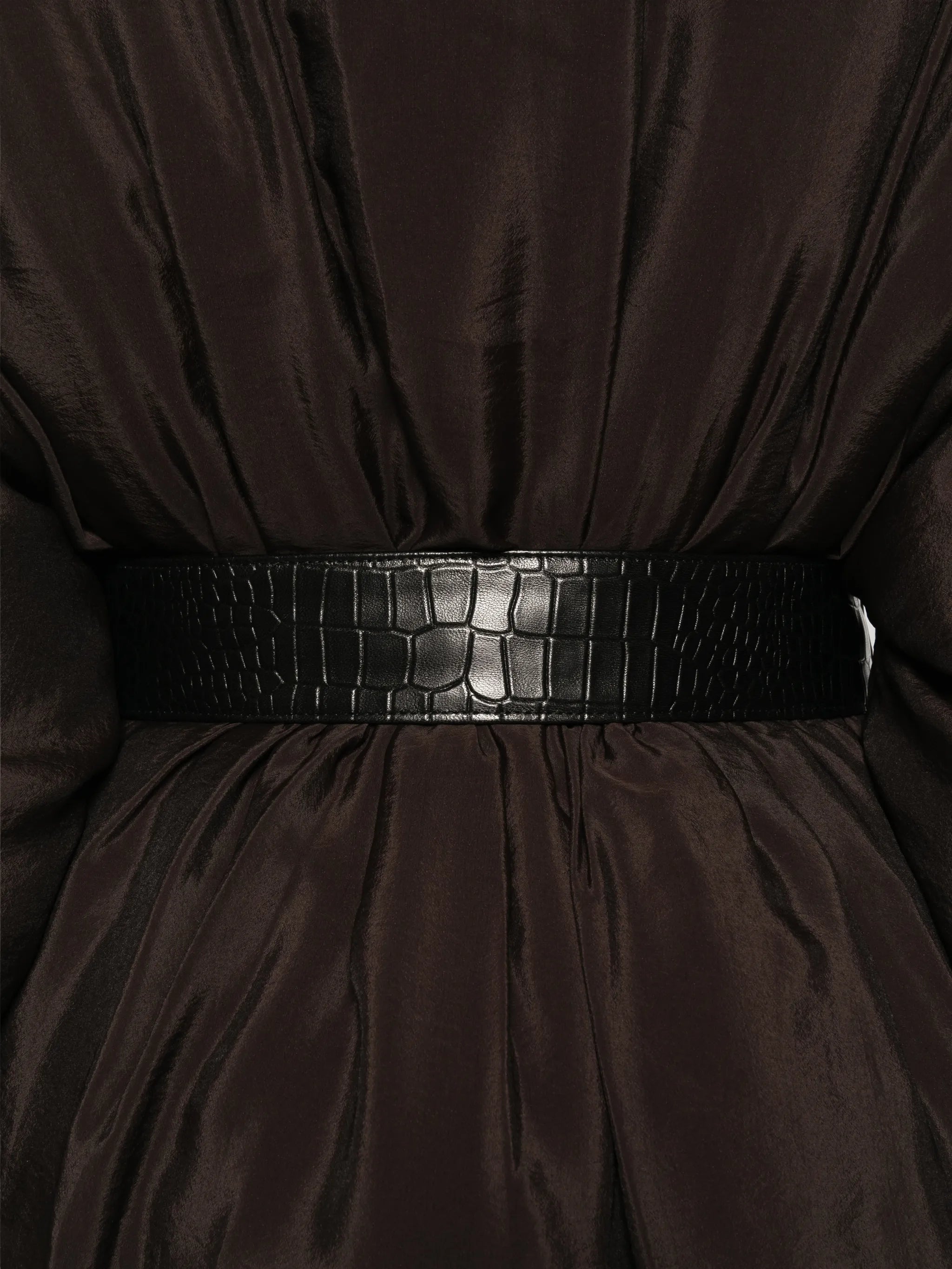 belted padded coat