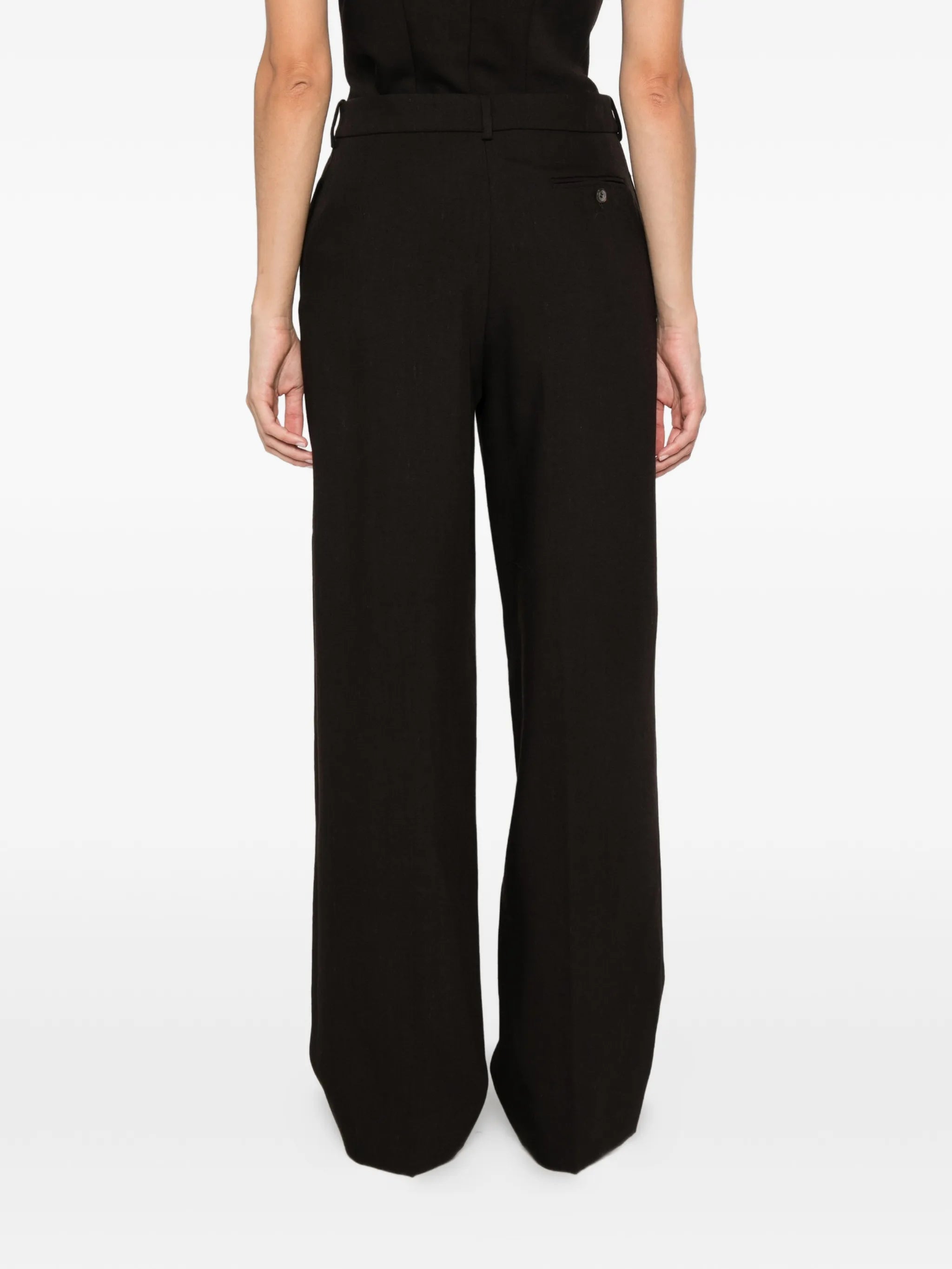 pleated tailored trousers