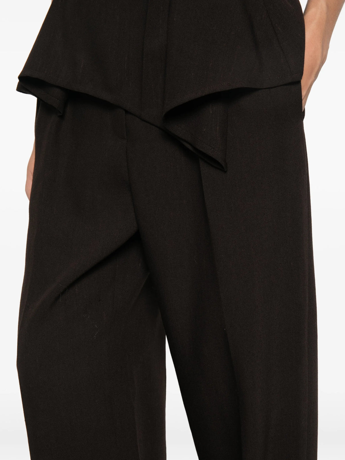 pleated tailored trousers