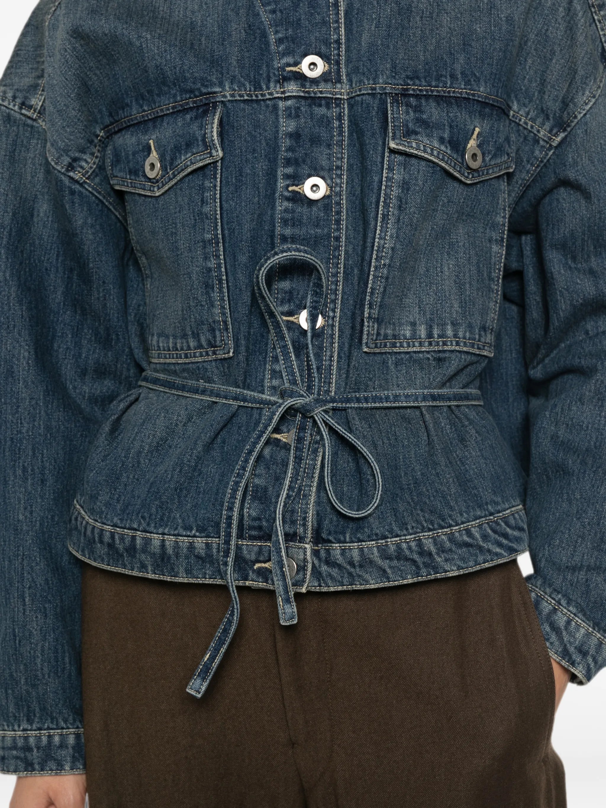 Lys belted denim jacket