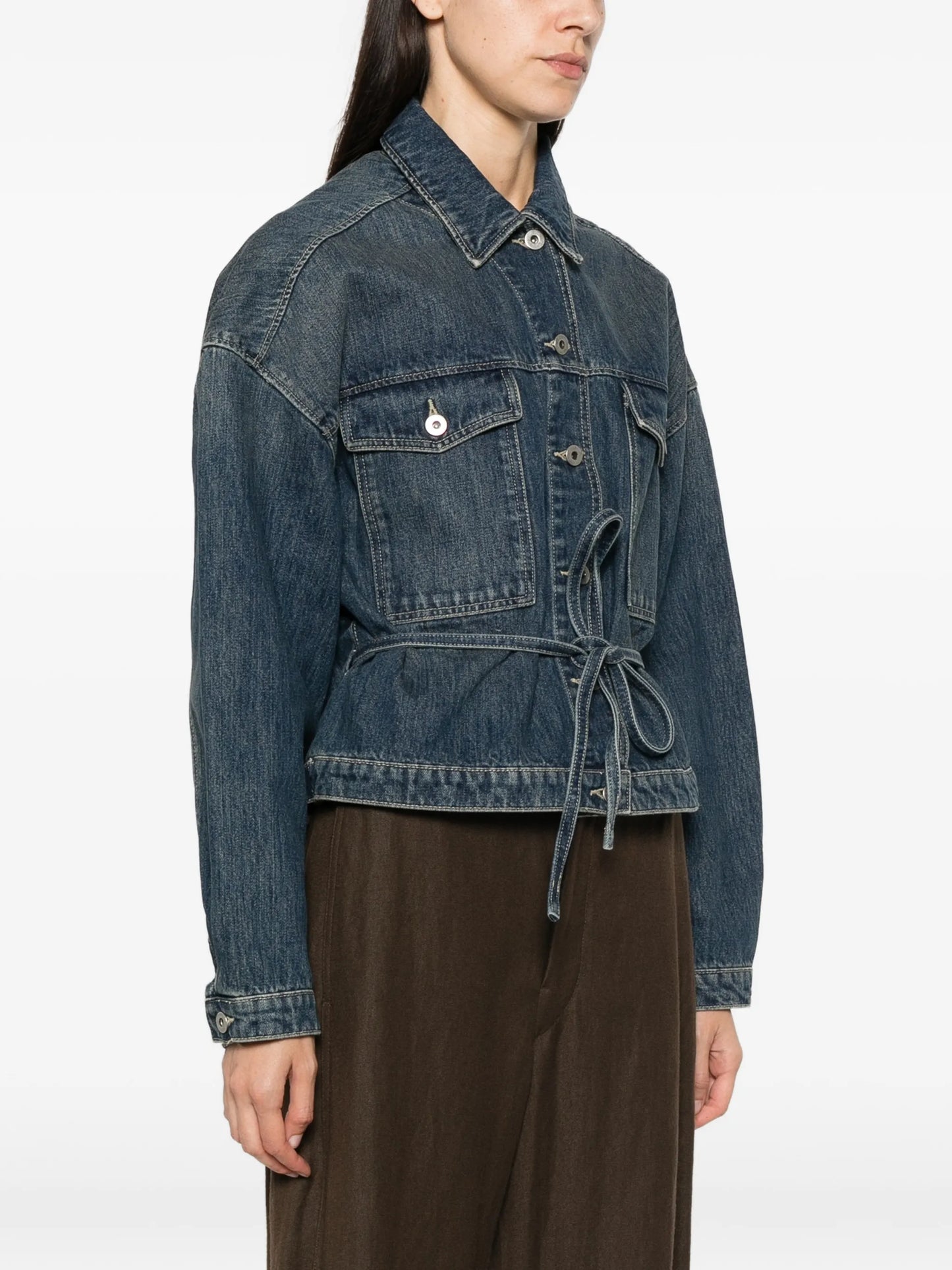 Lys belted denim jacket