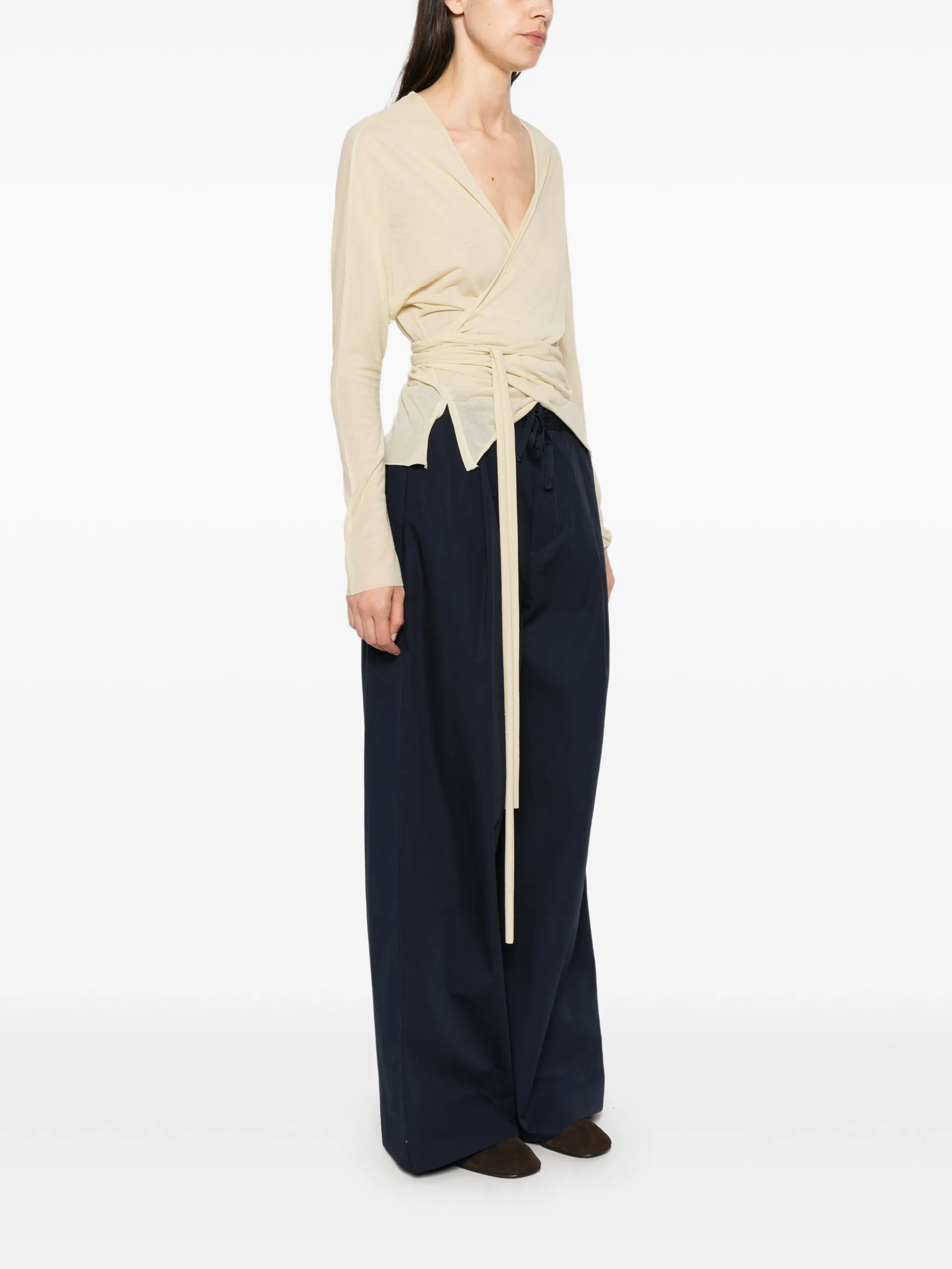 Luth wrap-style blouse