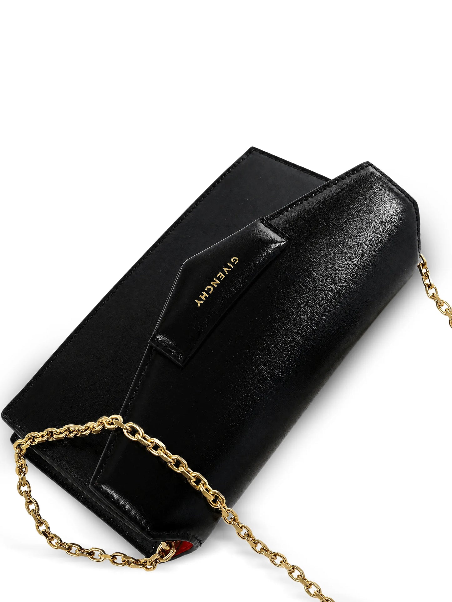 Antigona wallet on chain in Box leather