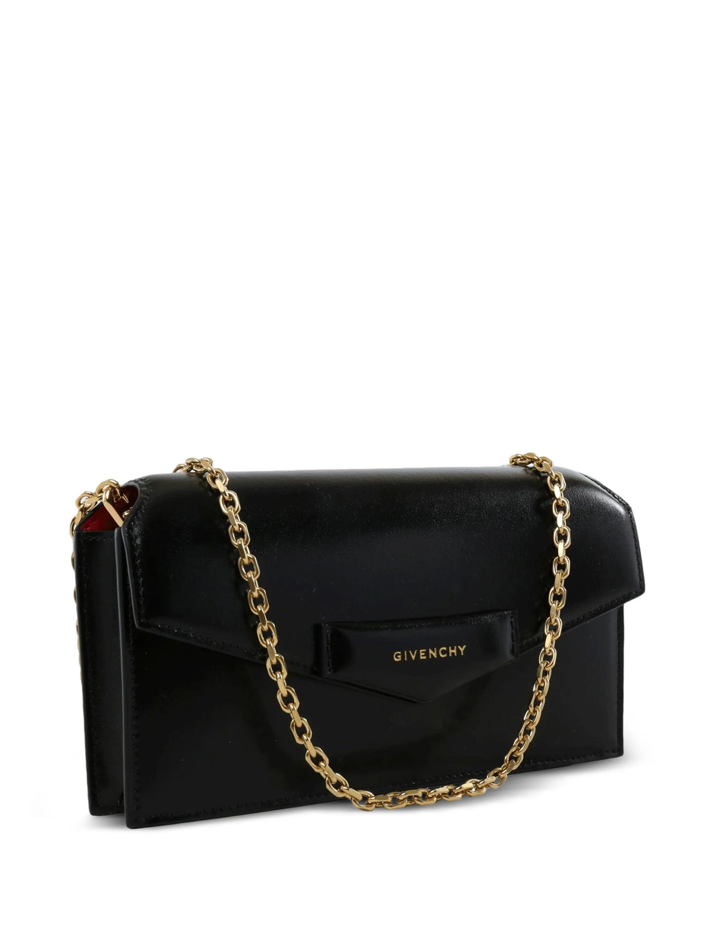 Antigona wallet on chain in Box leather
