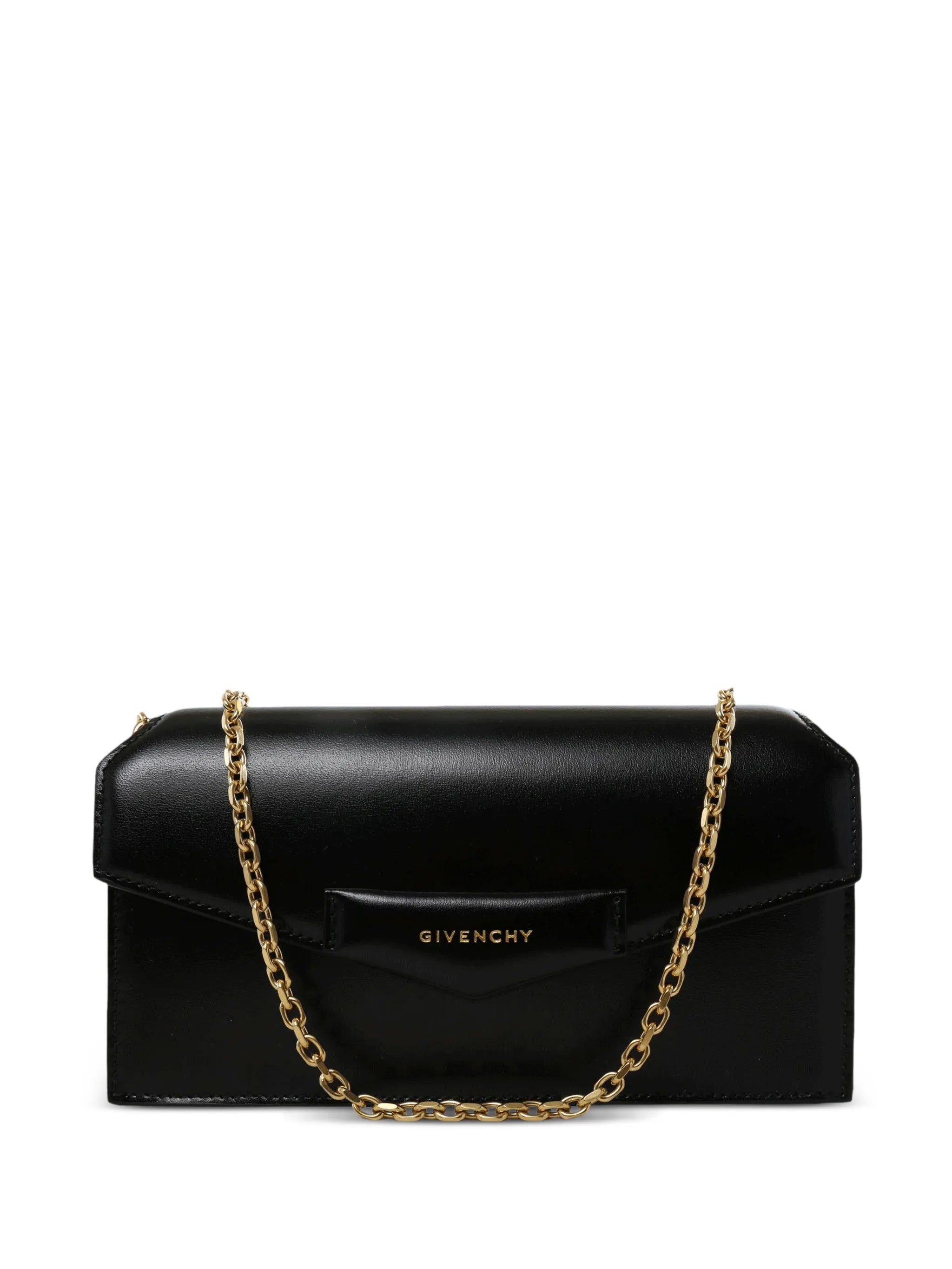 Antigona wallet on chain in Box leather