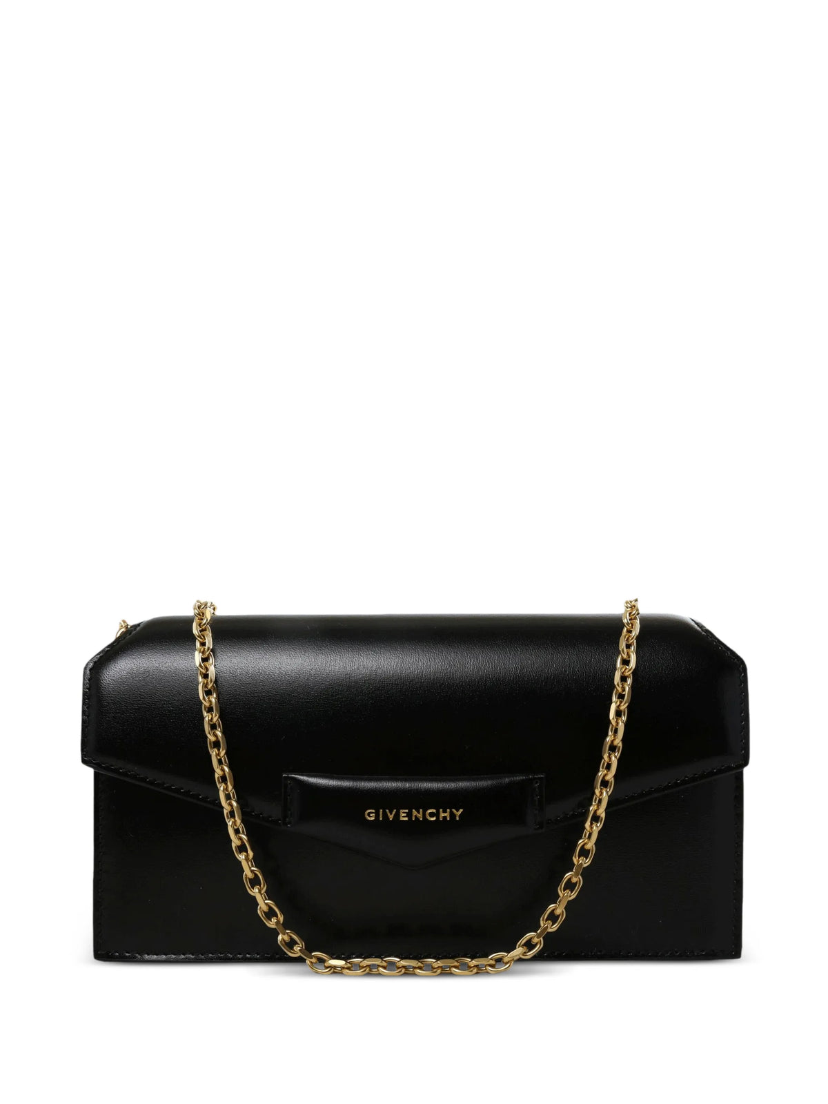 Antigona wallet on chain in Box leather