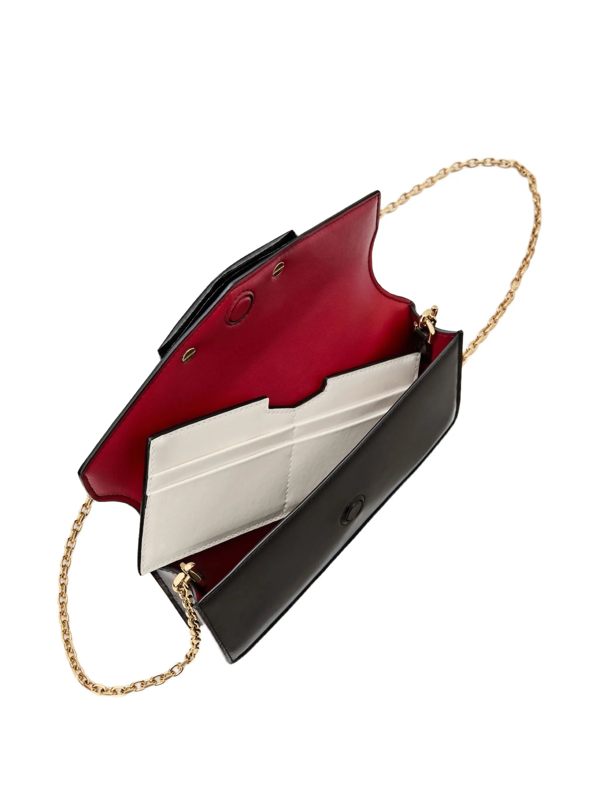 Antigona pouch in box leather with chain