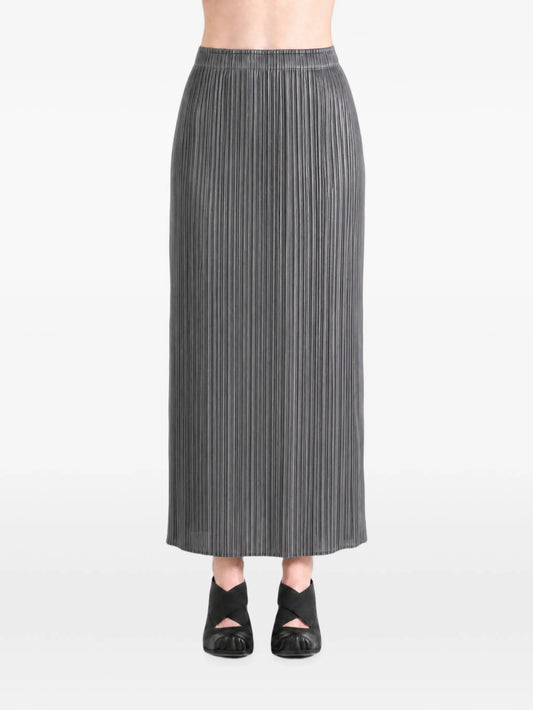 pleated maxi skirt