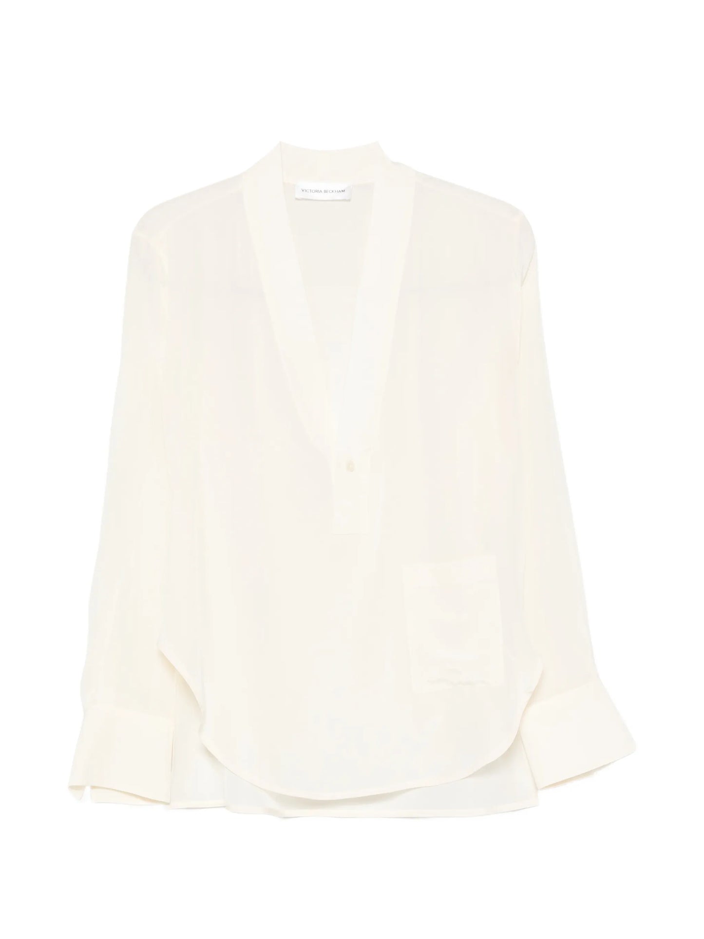 V-neck silk blouse