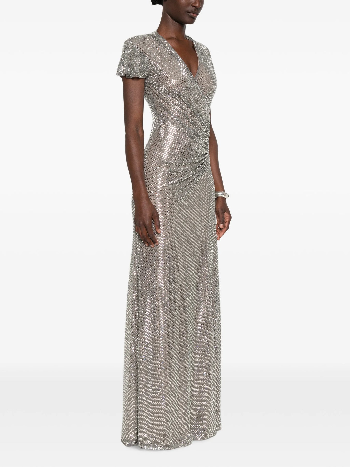 rhinestone-embellished maxi dress