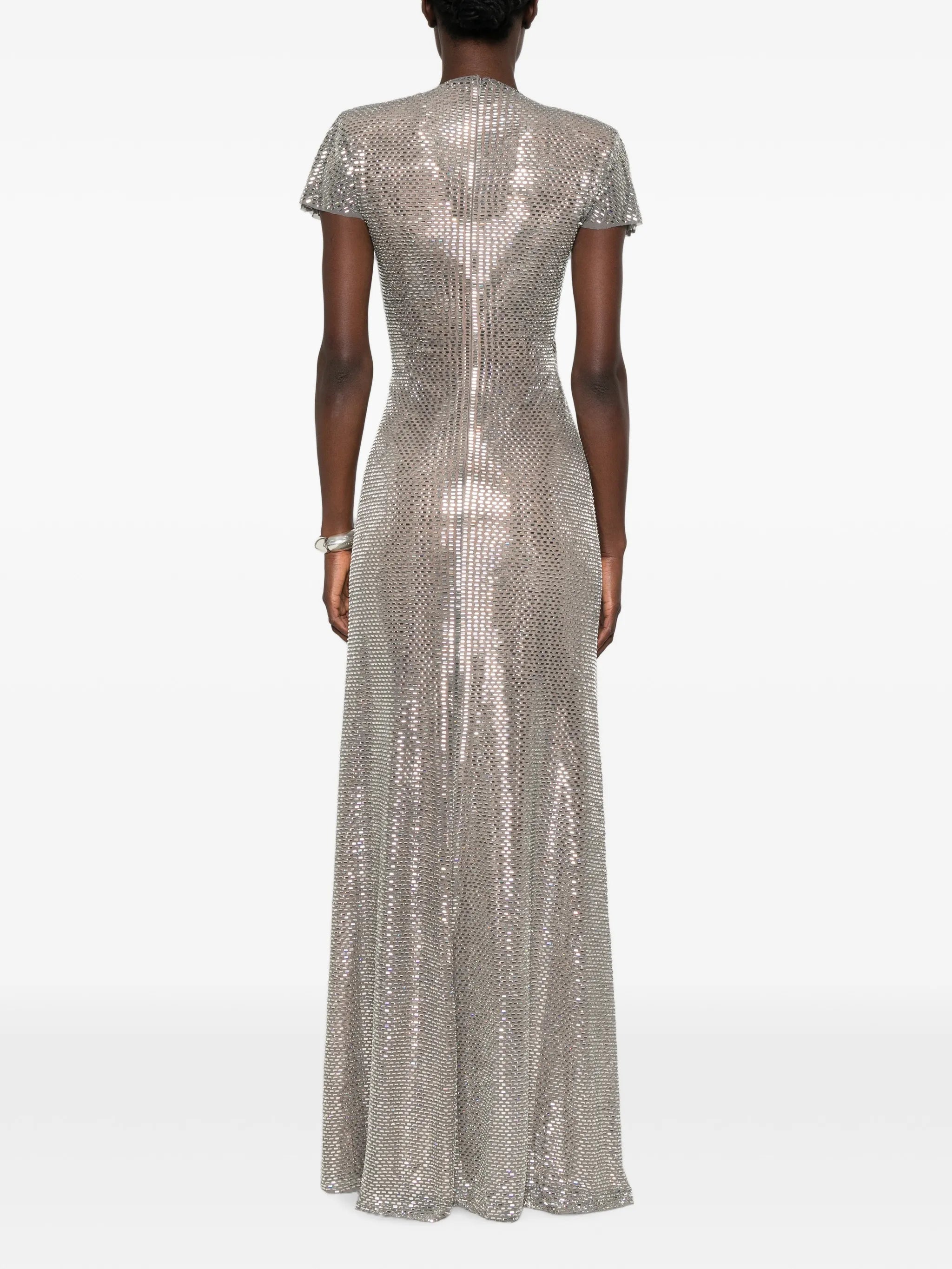 rhinestone-embellished maxi dress
