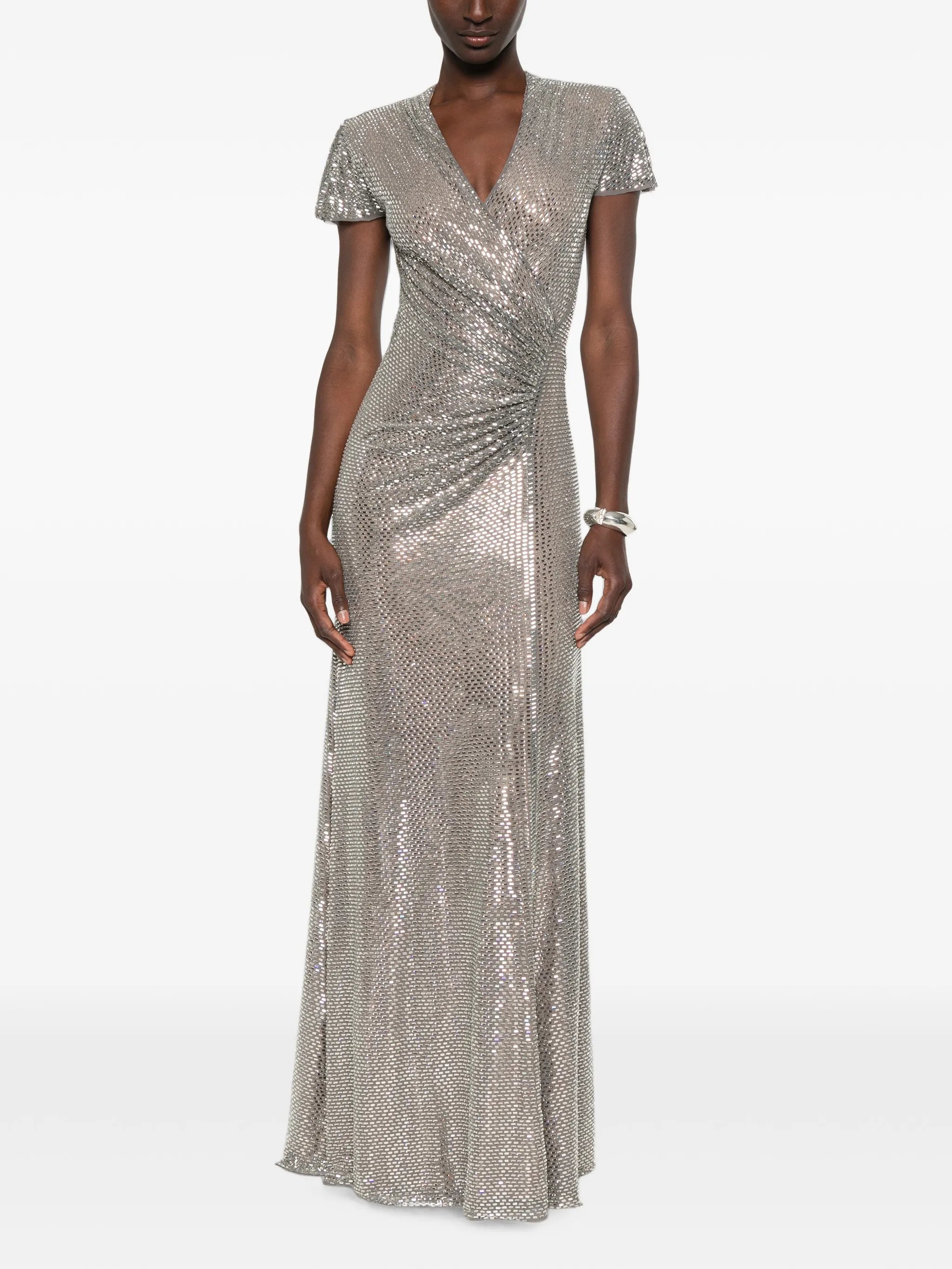 rhinestone-embellished maxi dress