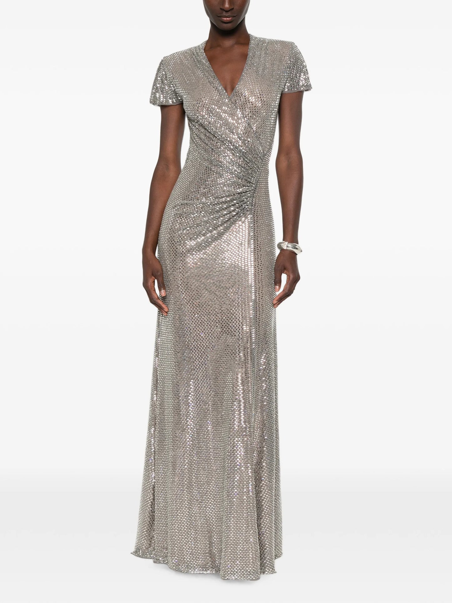 rhinestone-embellished maxi dress