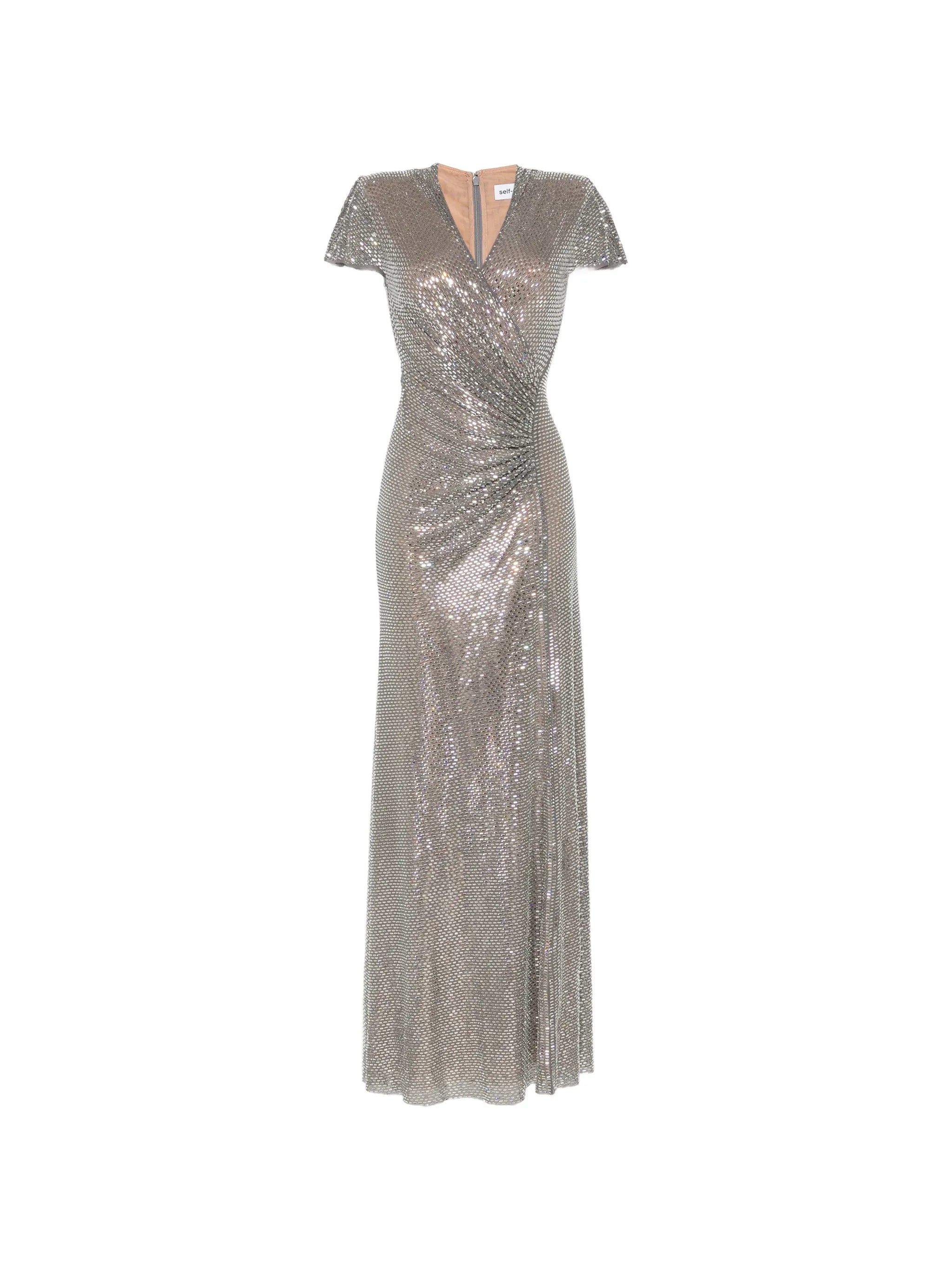 rhinestone-embellished maxi dress