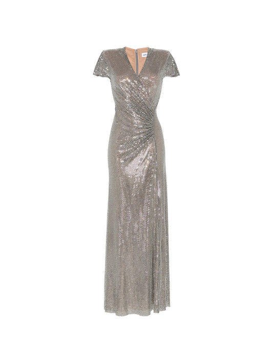 rhinestone-embellished maxi dress