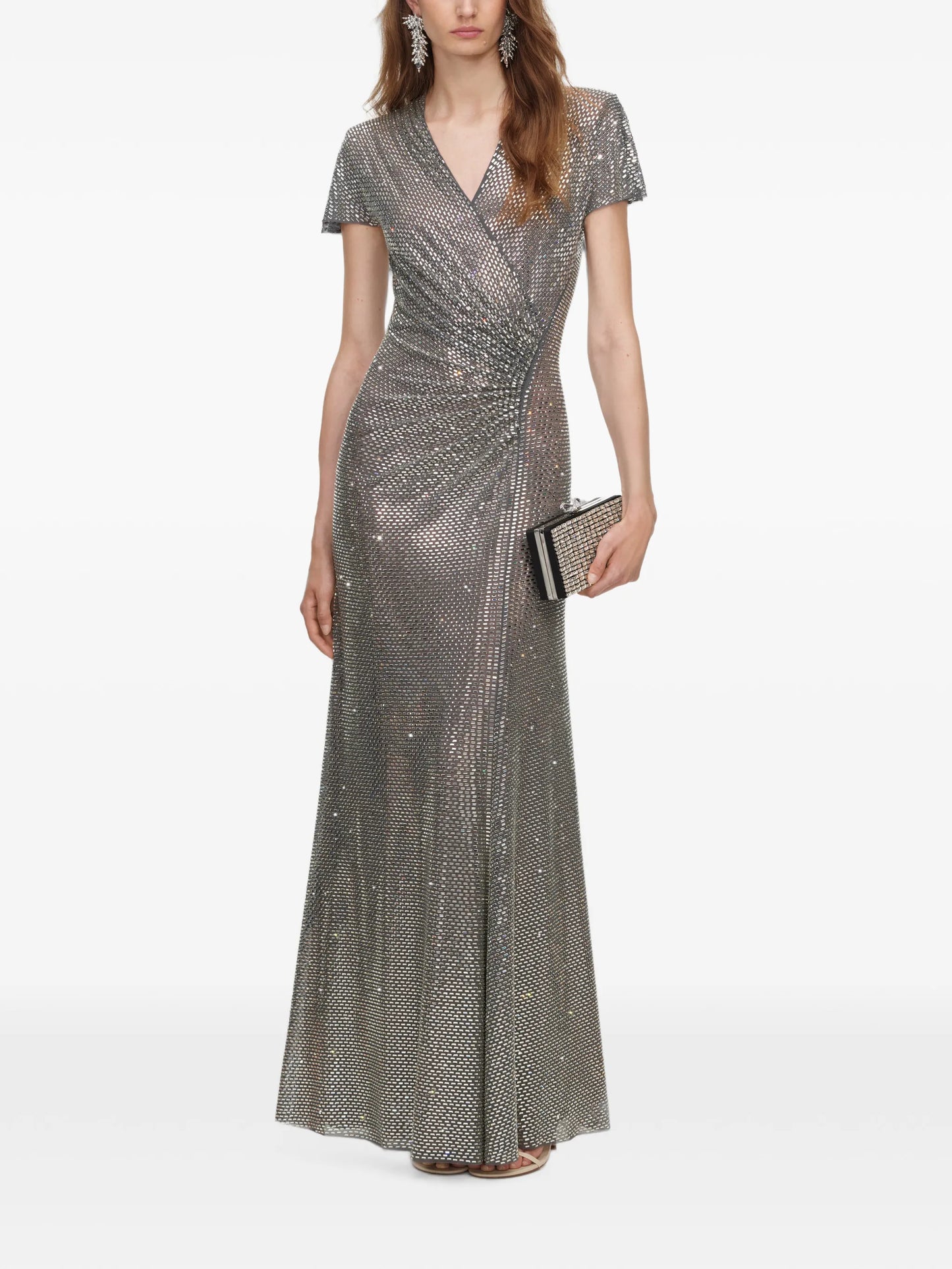 rhinestone-embellished maxi dress