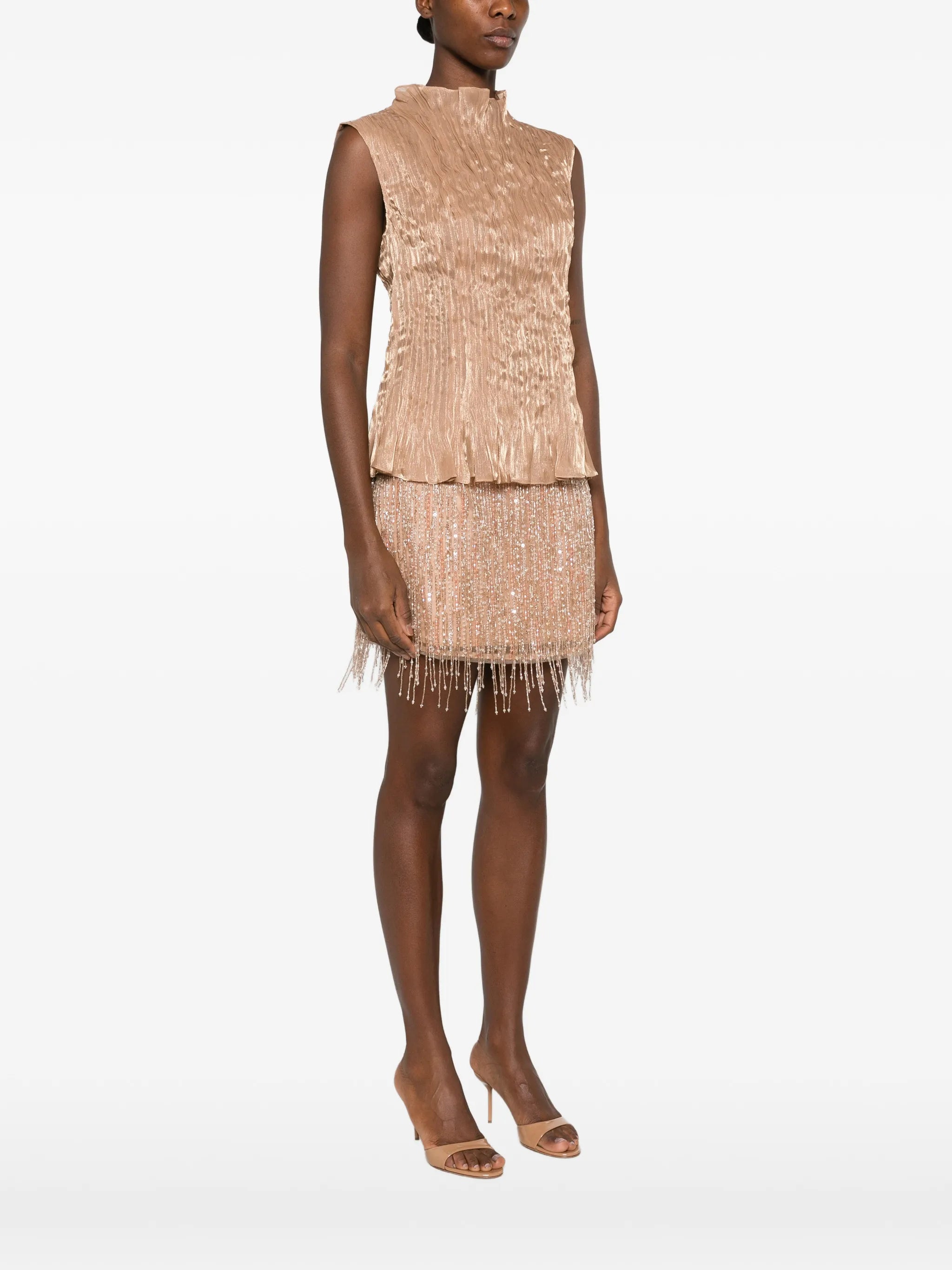 Chloe crinkled sleeveless top