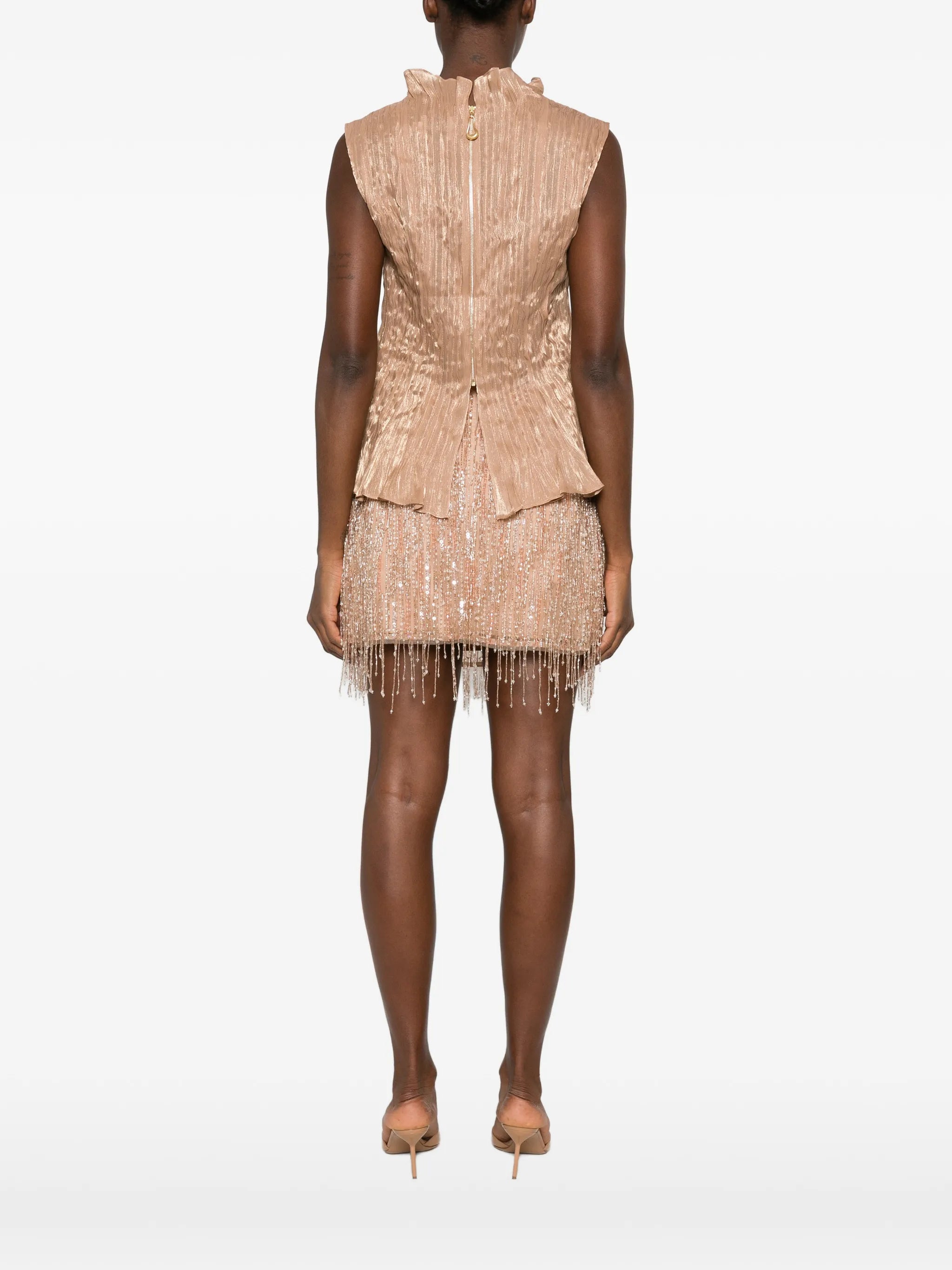 Chloe crinkled sleeveless top