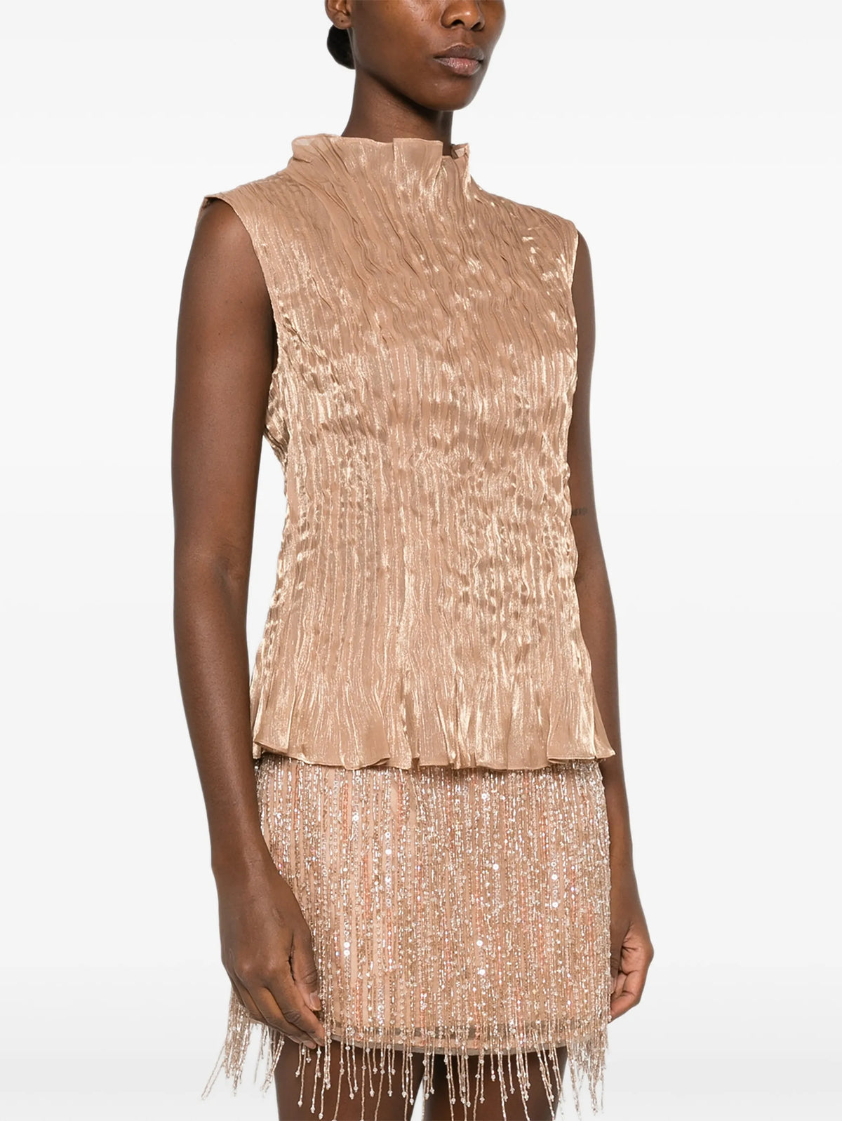 Chloe crinkled sleeveless top
