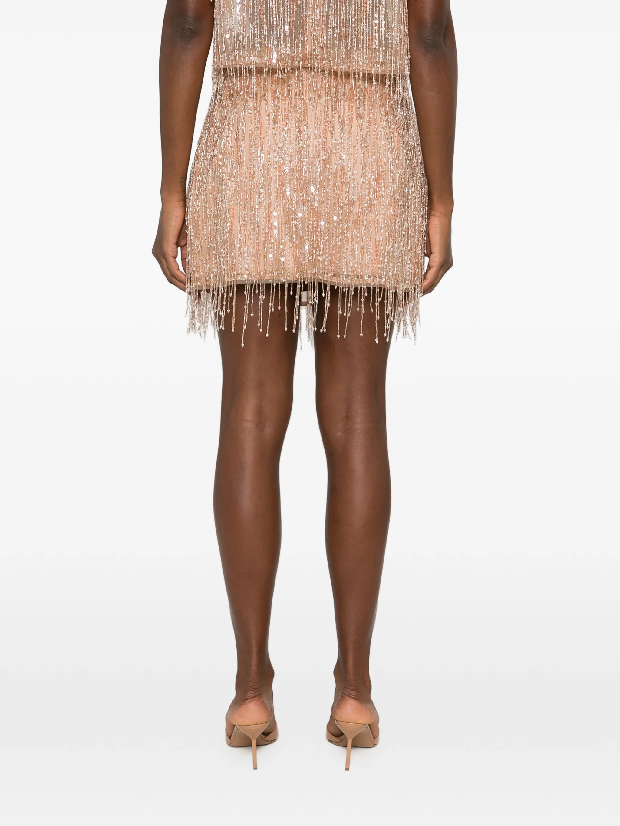 Glisten embellished mini skirt