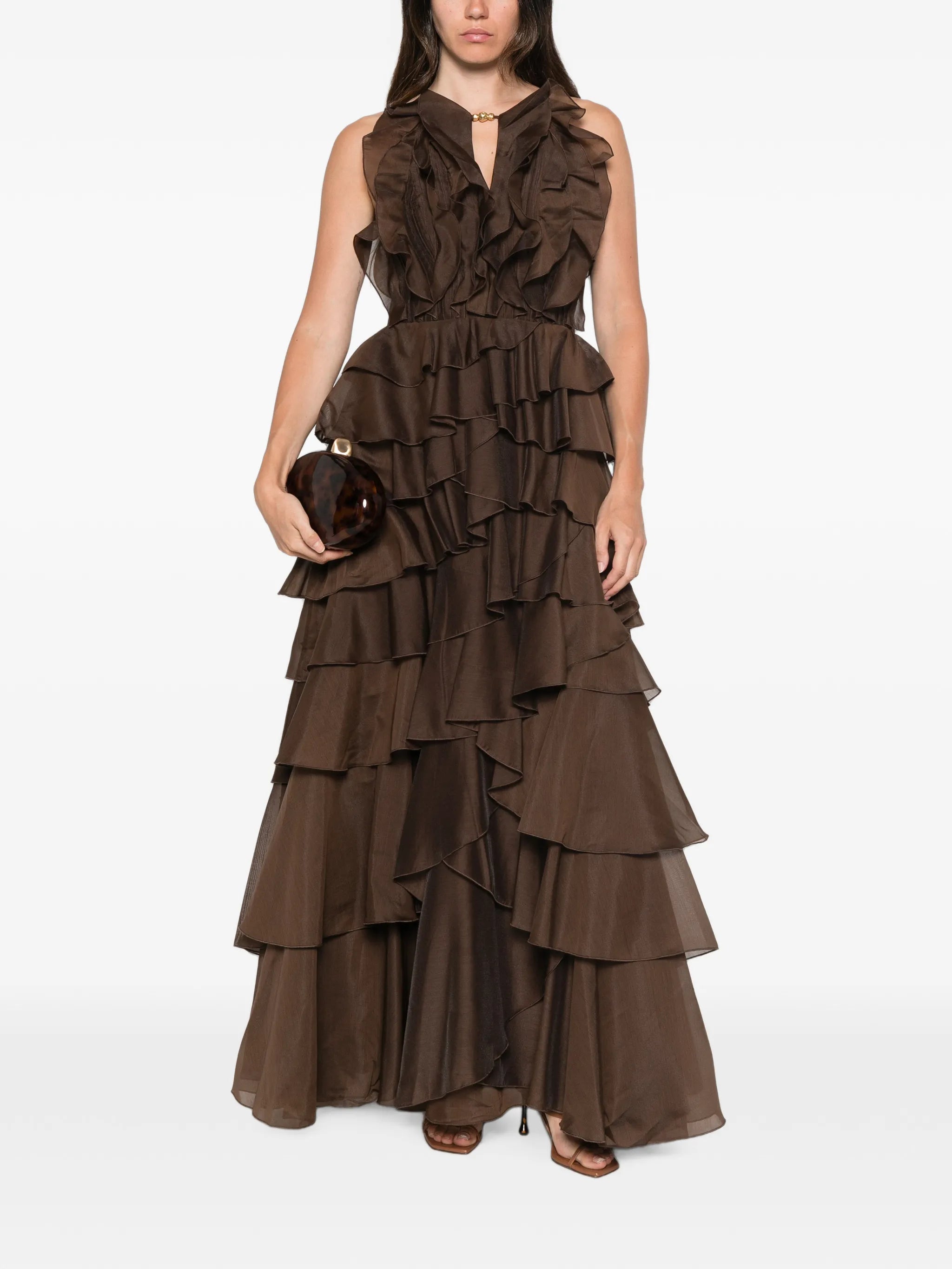 Cleo ruffled gown
