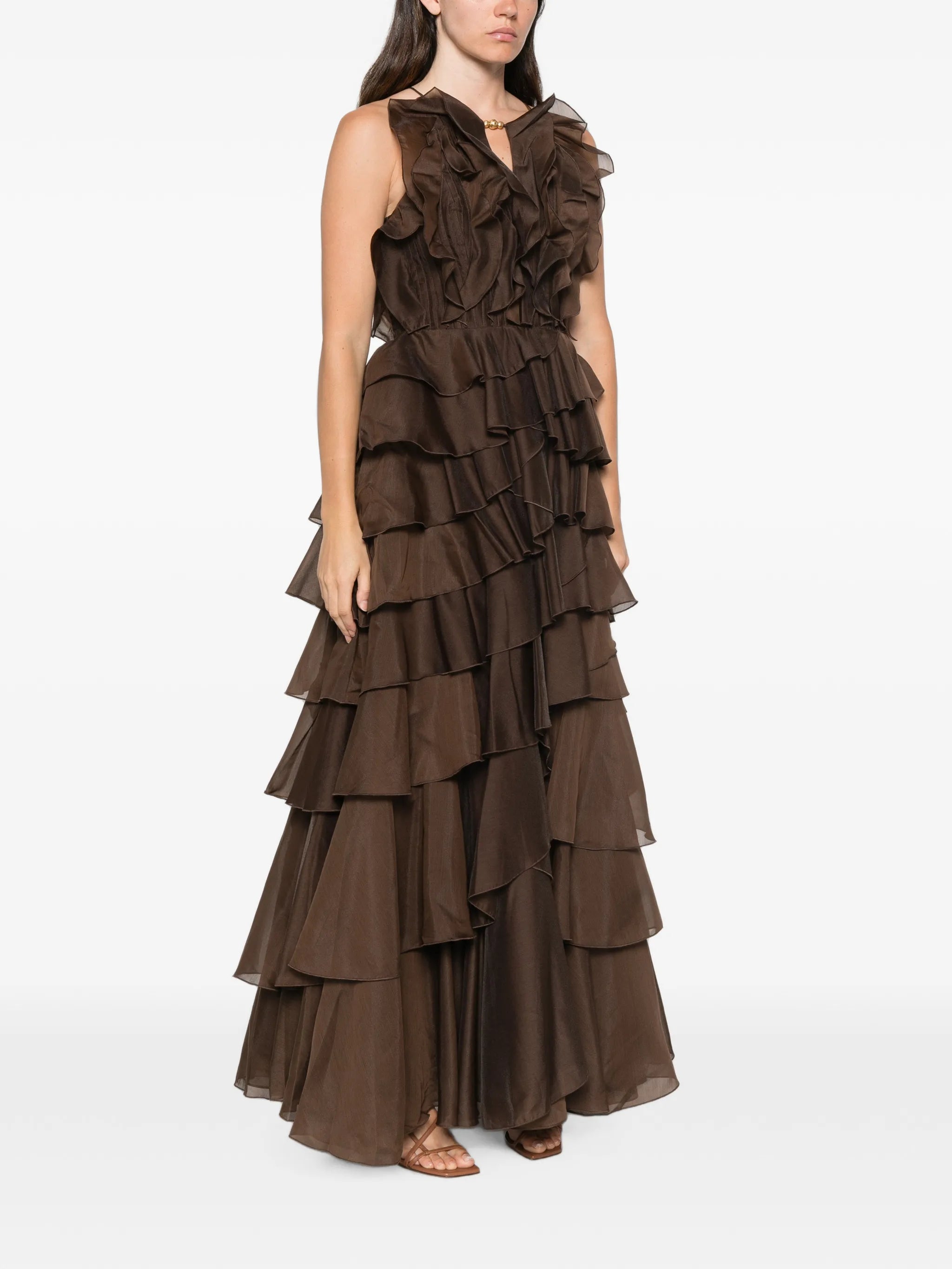 Cleo ruffled gown