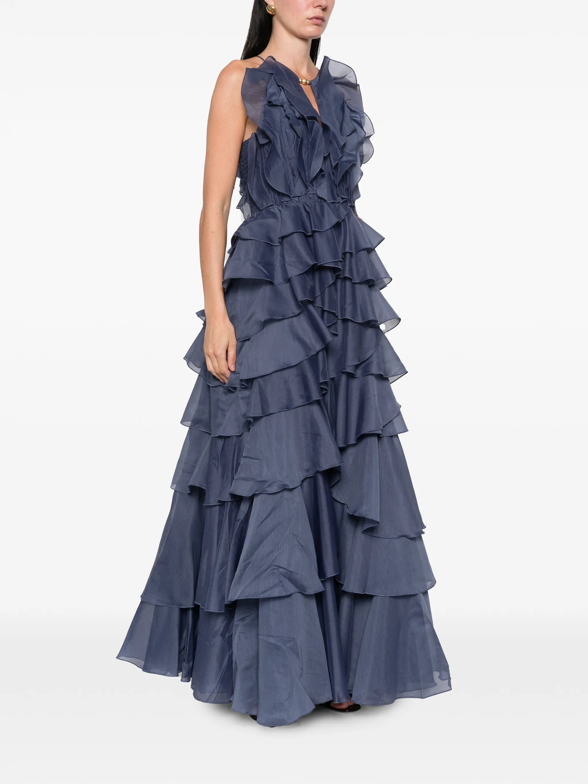 Cleo ruffled gown