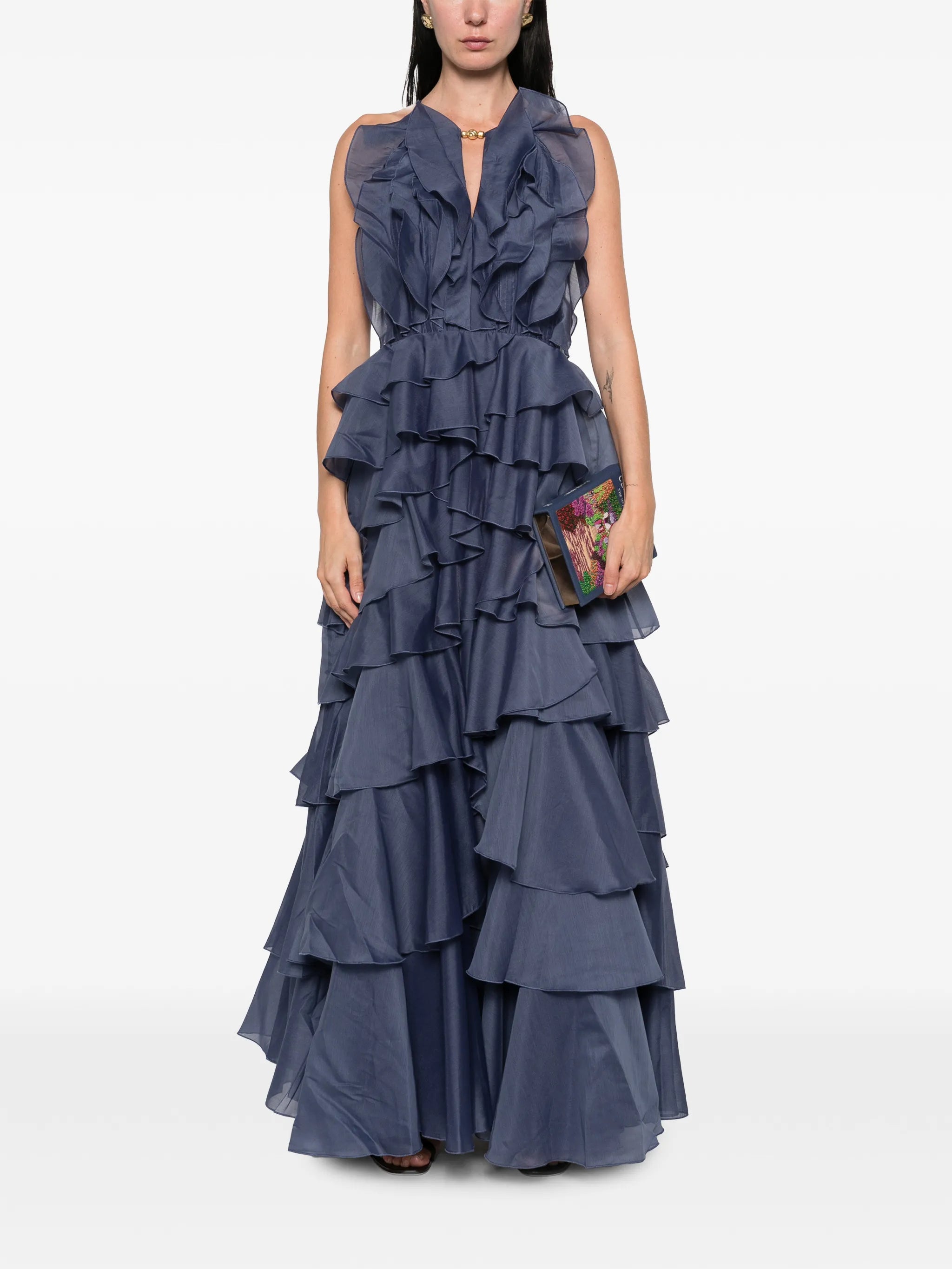 Cleo ruffled gown