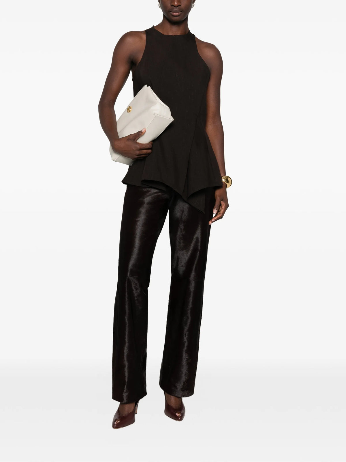 asymmetric peplum blouse