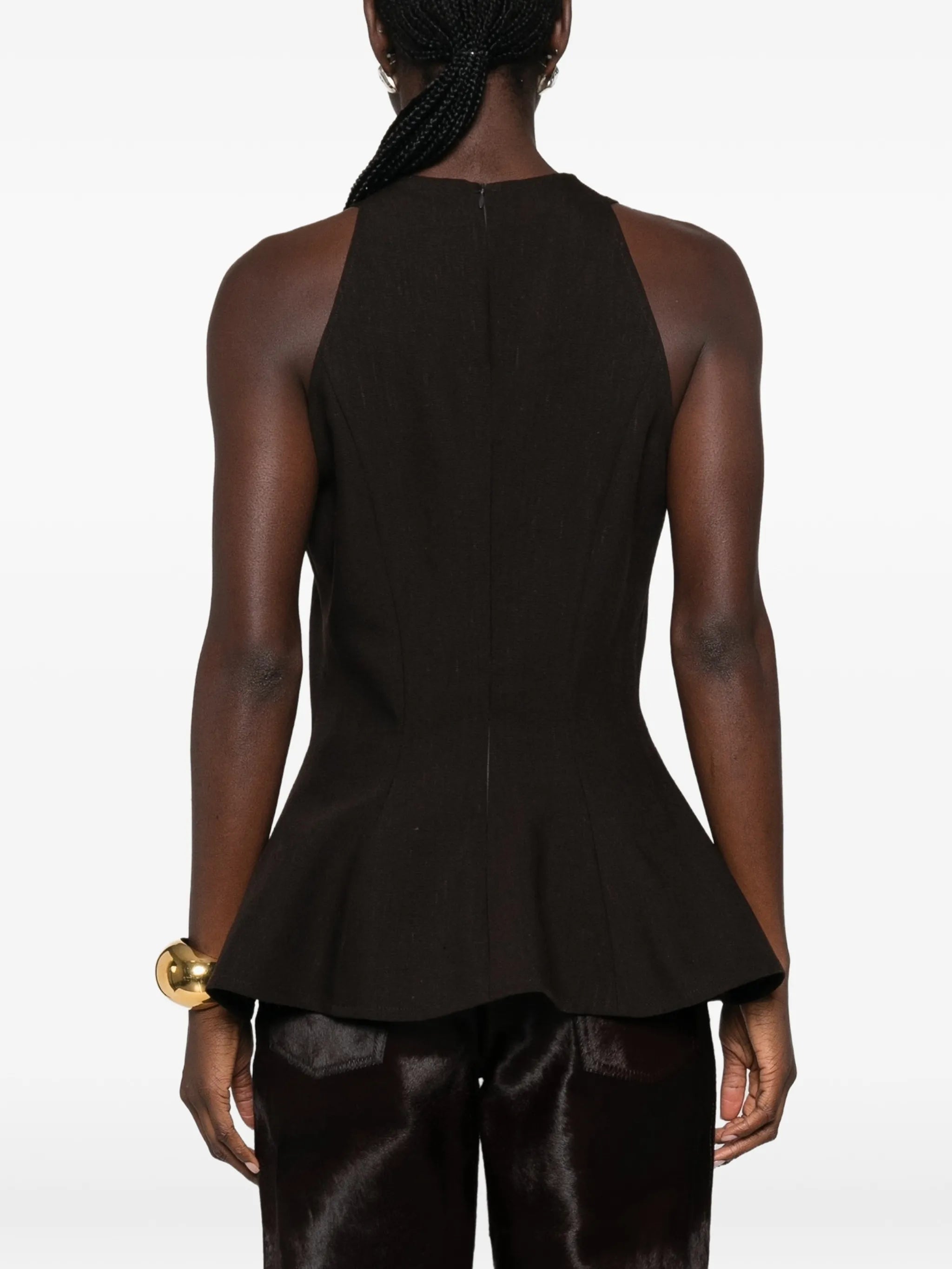 asymmetric peplum blouse