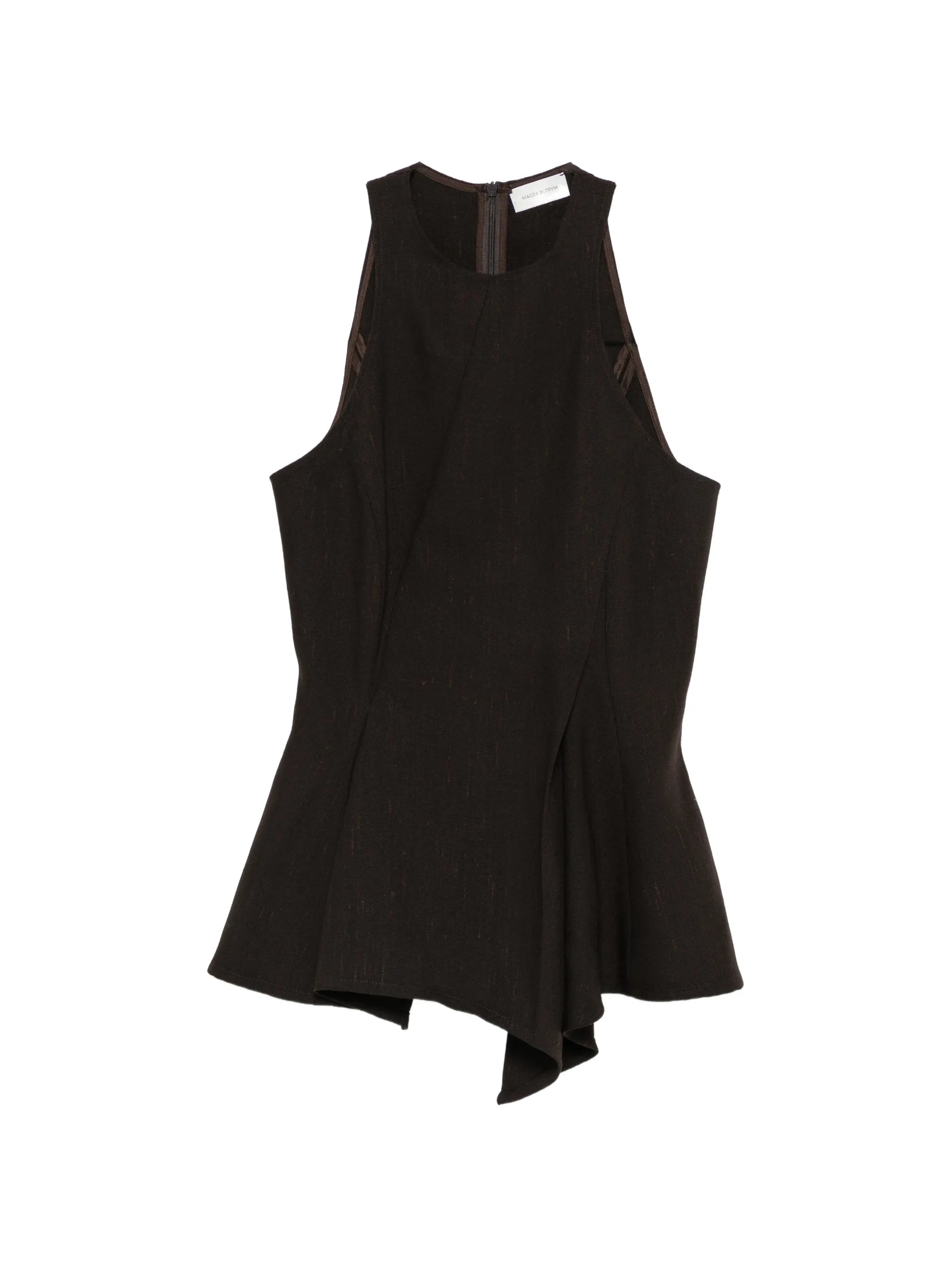 asymmetric peplum blouse